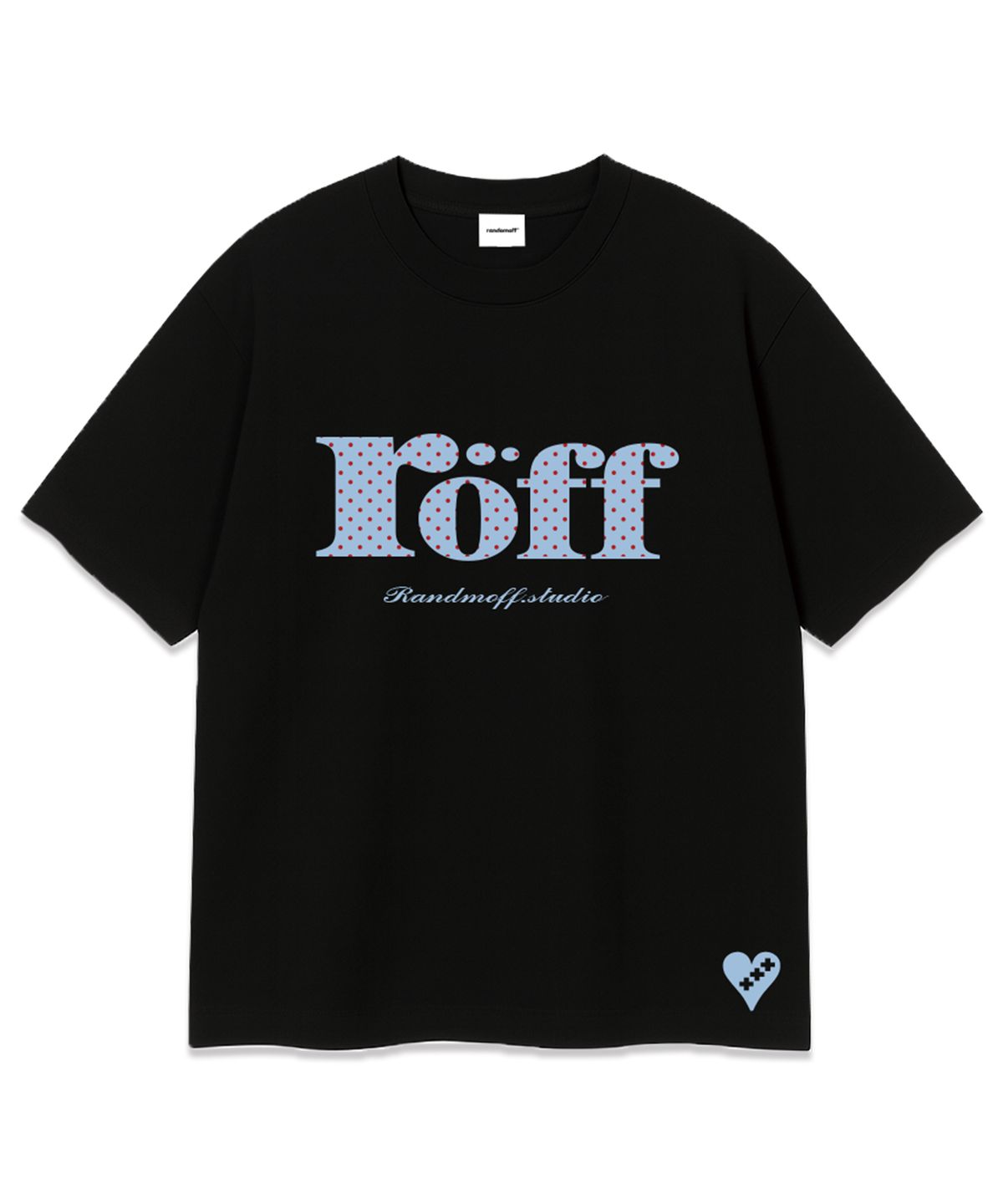 랜덤오프(RANDOMOFF) RÖFF TYPE PLAY DOT OVER FIT T-SHIRT [SKY] (3color)