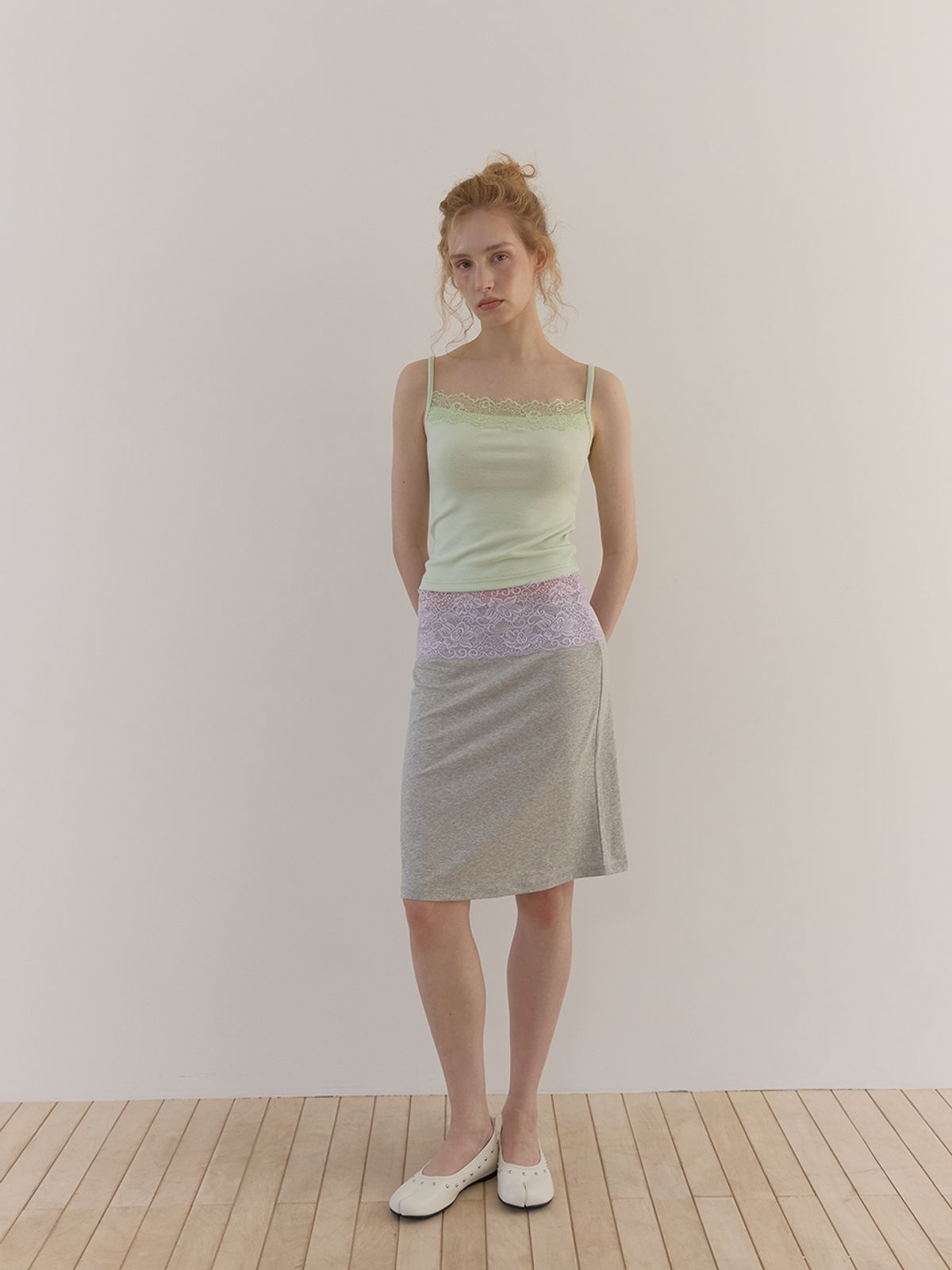 아수라(ASURA) PALE LACE SLEEVELESS (MINT)