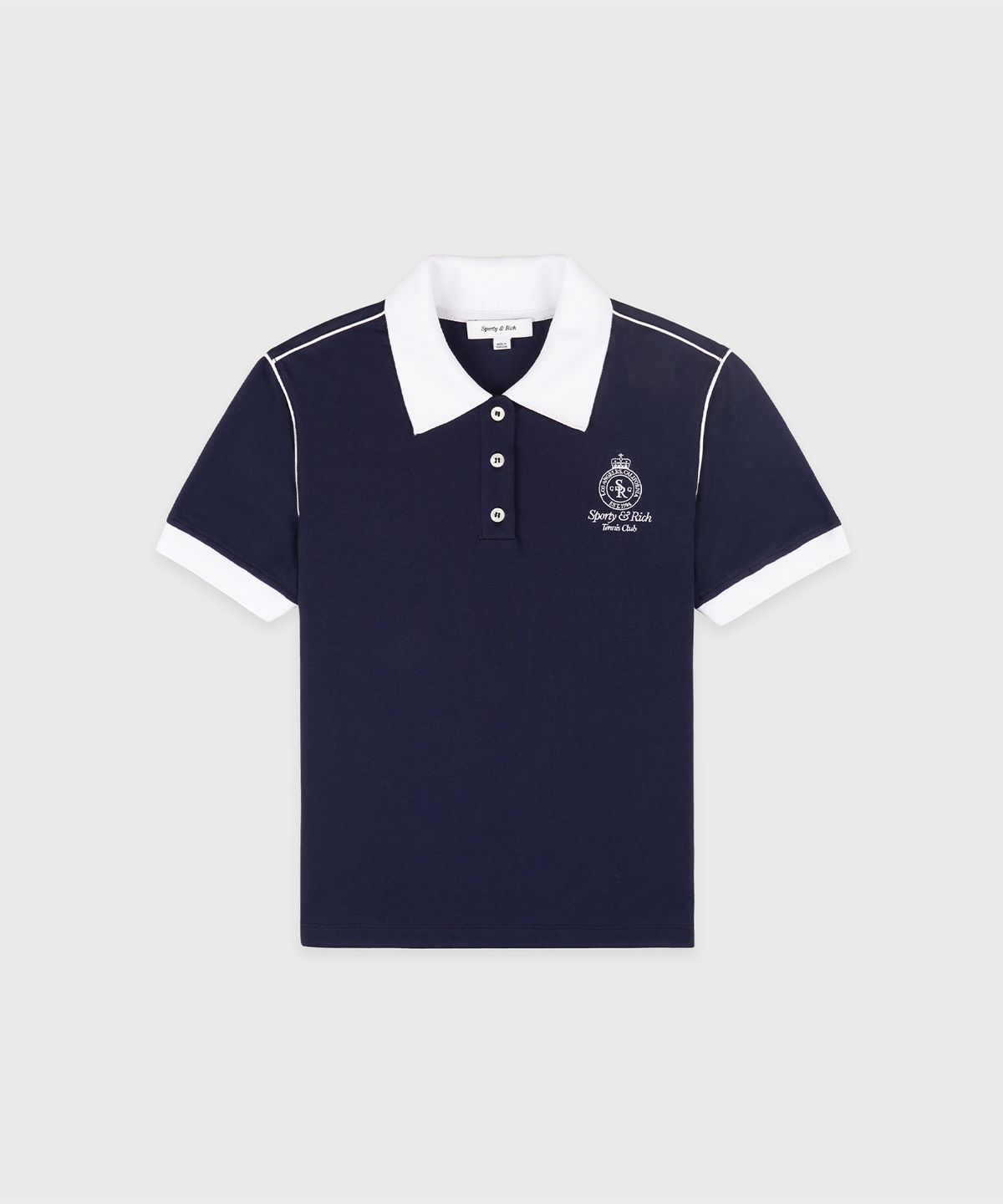스포티앤리치(SPORTY&RICH) 크라운 70년대 피케 폴로 R255AW2003
