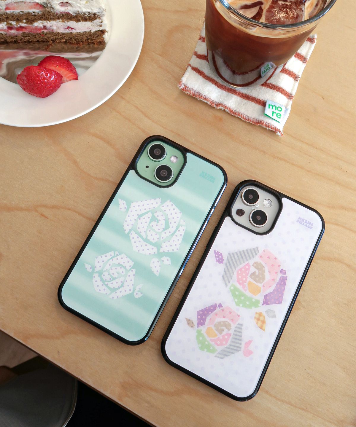케짐 빌리지(KEZIM VILLAGE) [+iPhone 18 시리즈] Vilolet Rose case (glass bumper)