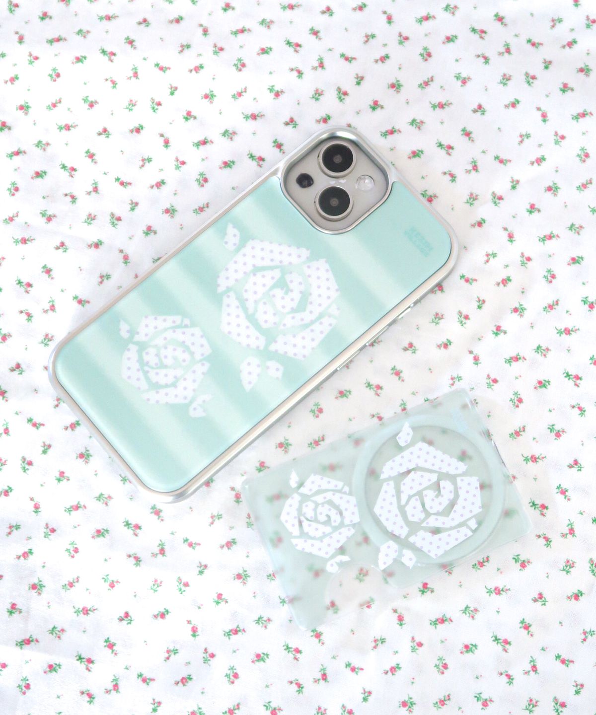 케짐 빌리지(KEZIM VILLAGE) Mint Rose case (silver bumper)