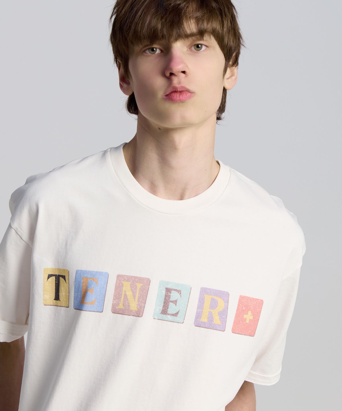 테네르(TENER) 파스텔 TNR 반팔티 화이트