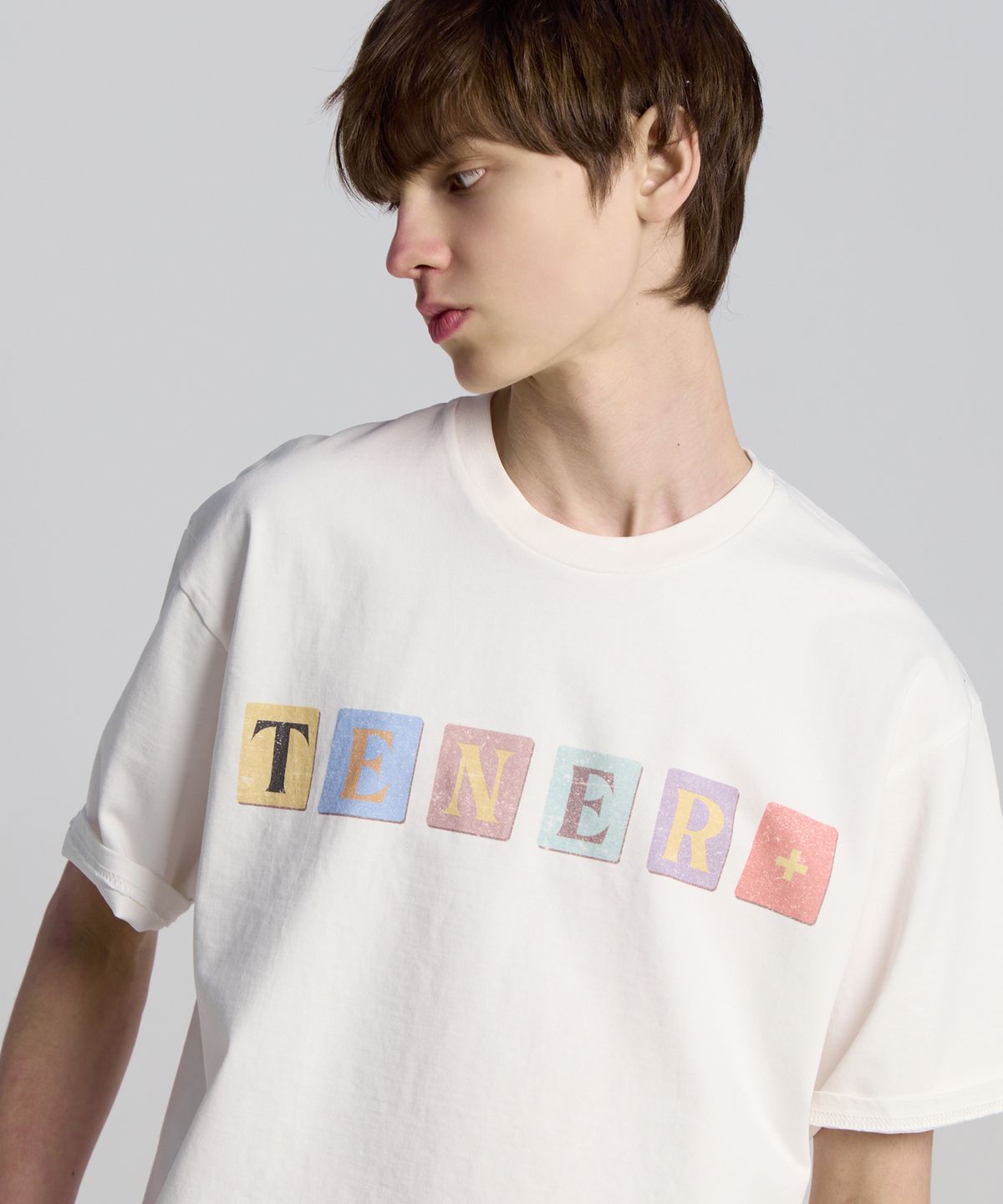 테네르(TENER) 파스텔 TNR 반팔티 화이트