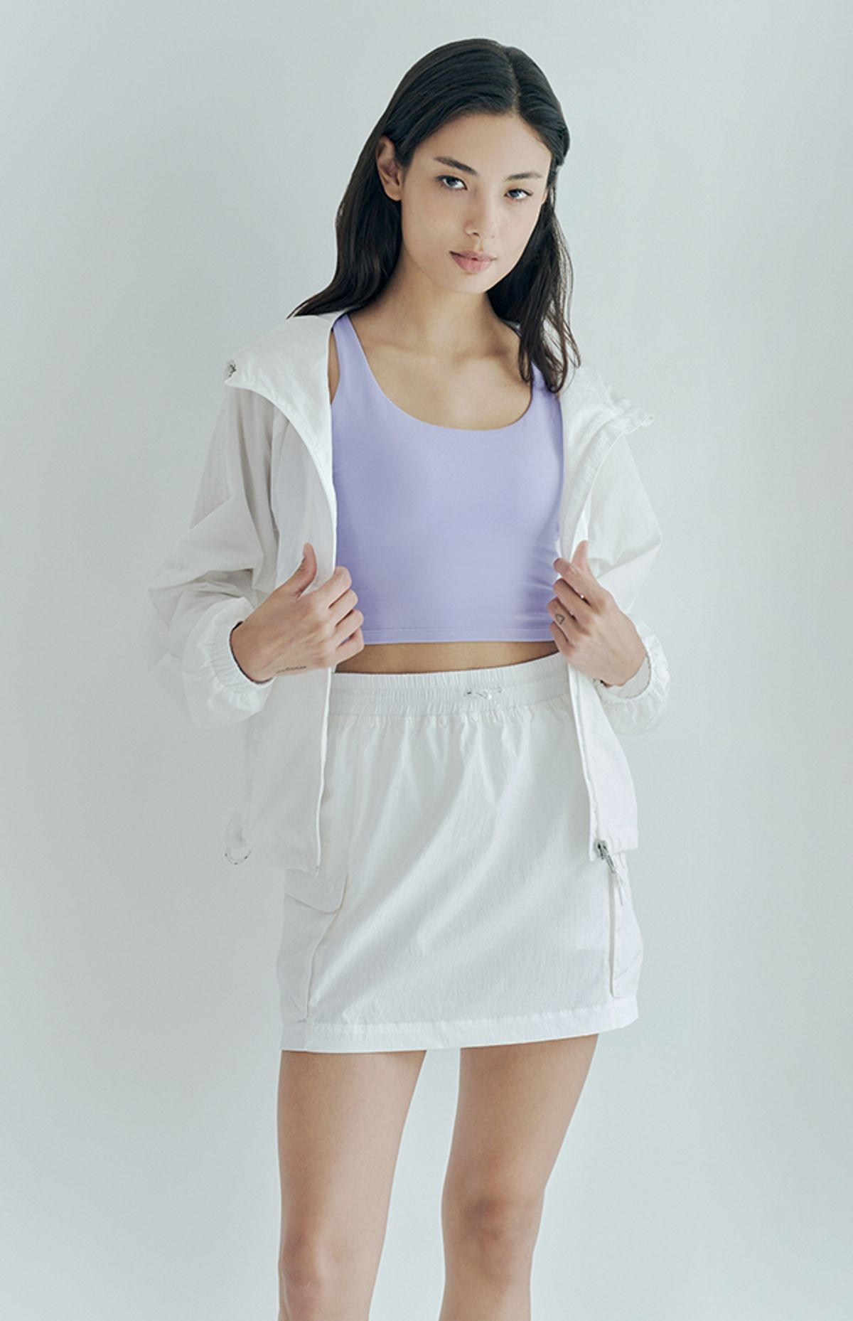 위뜨(HUIT) 립스탑 포켓 스커트 HTWSK3J04T