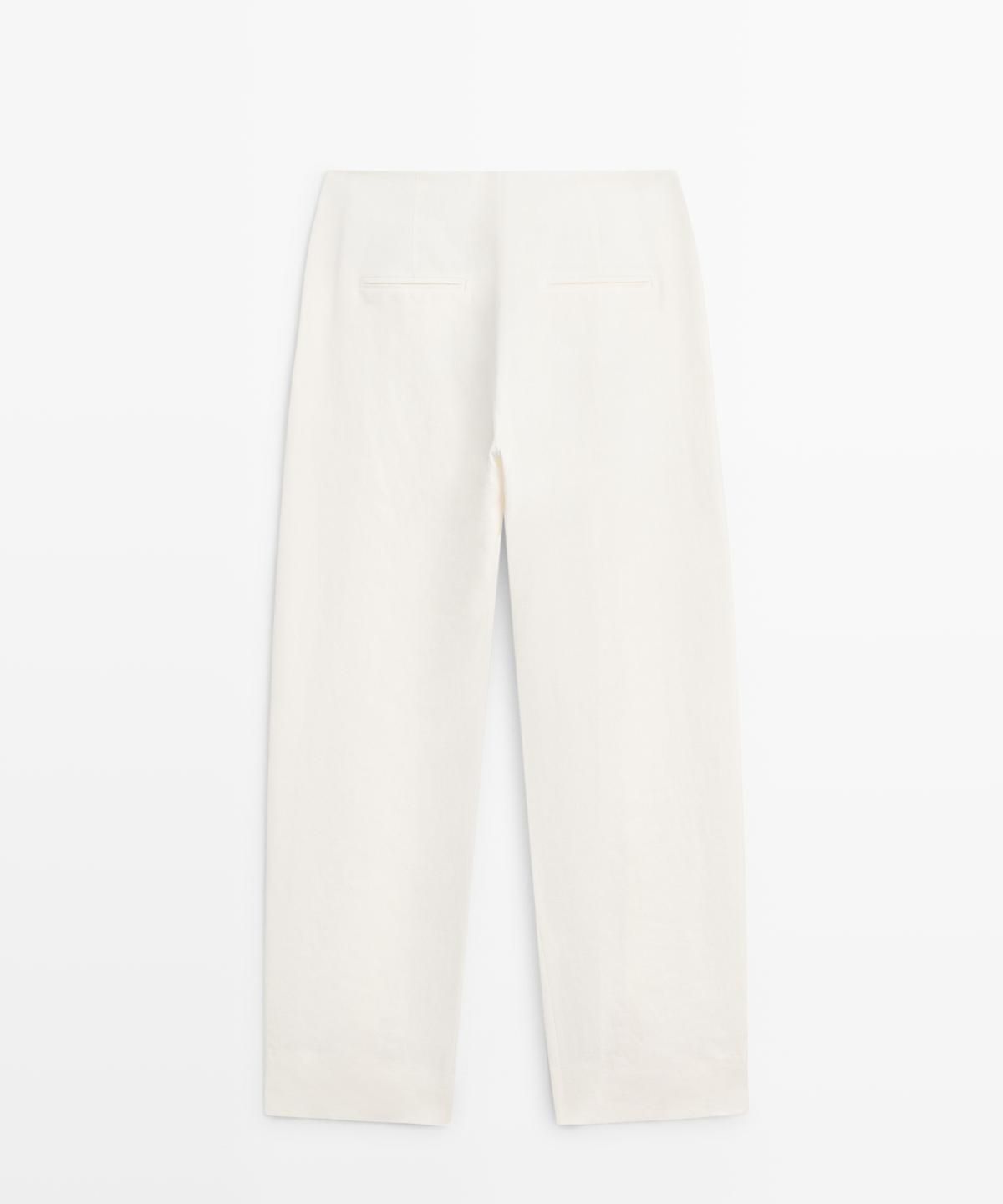 마시모두띠(MASSIMO DUTTI) 핀턱 린넨 팬츠