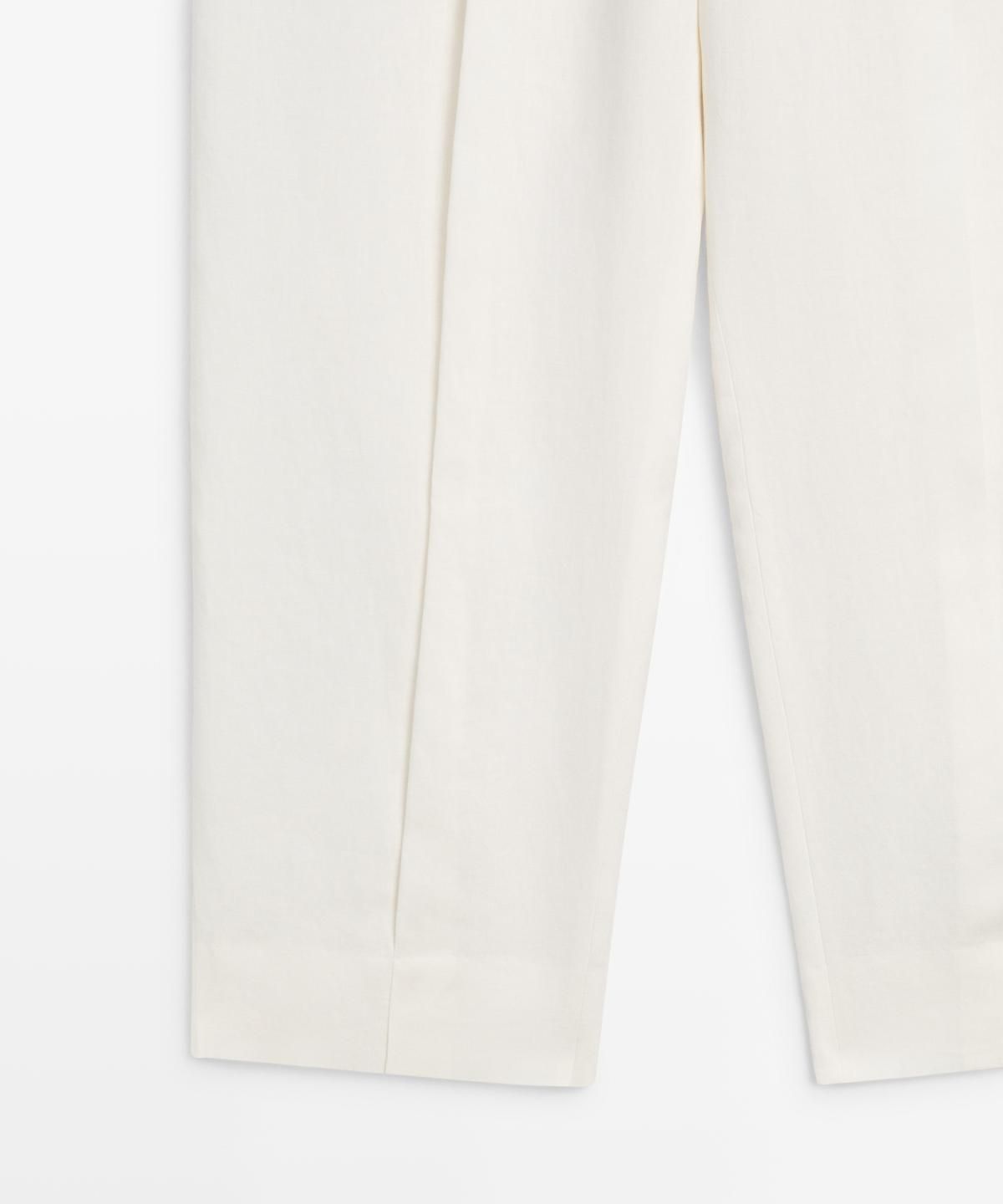 마시모두띠(MASSIMO DUTTI) 핀턱 린넨 팬츠