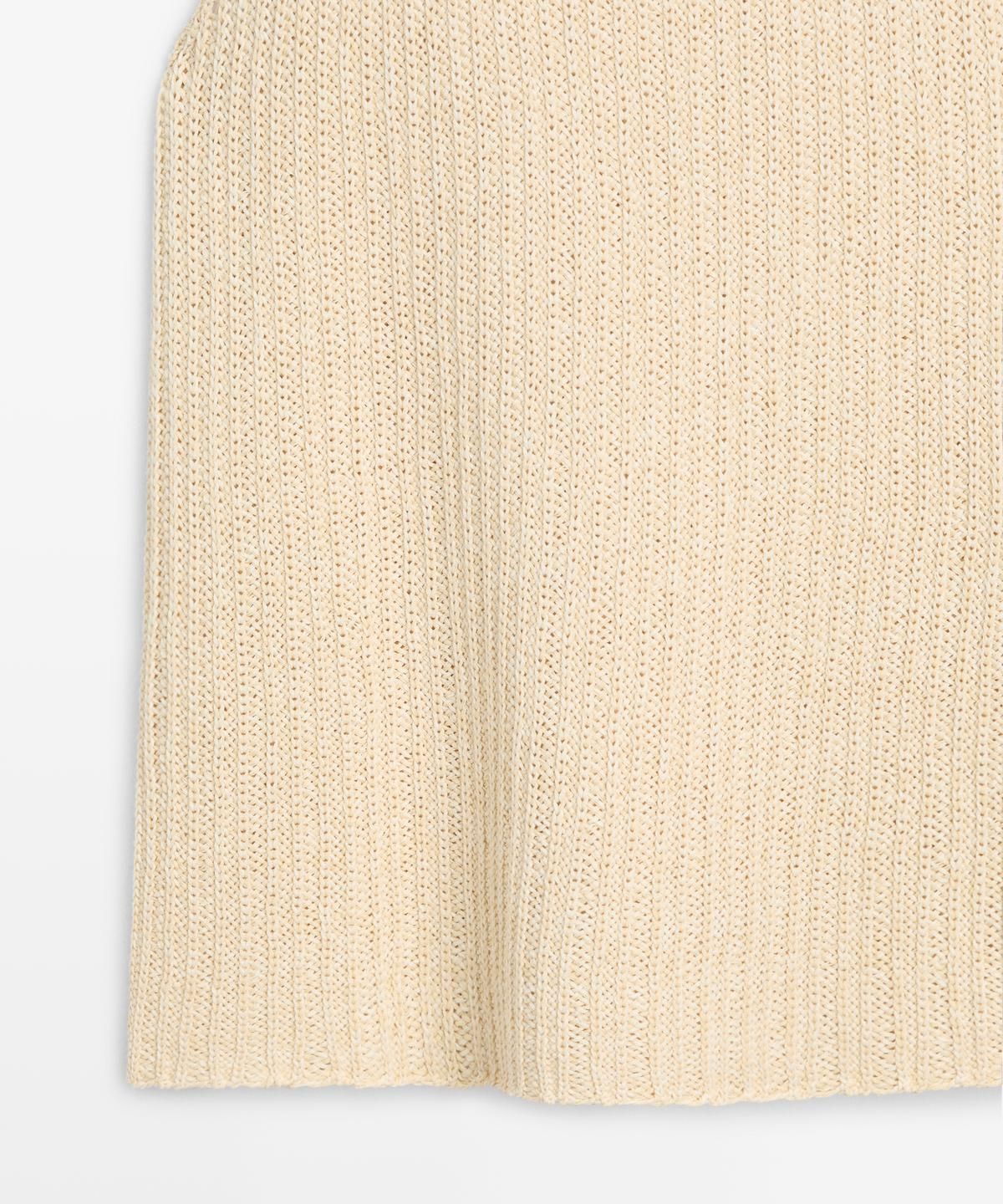 마시모두띠(MASSIMO DUTTI) 린넨 니트 탑