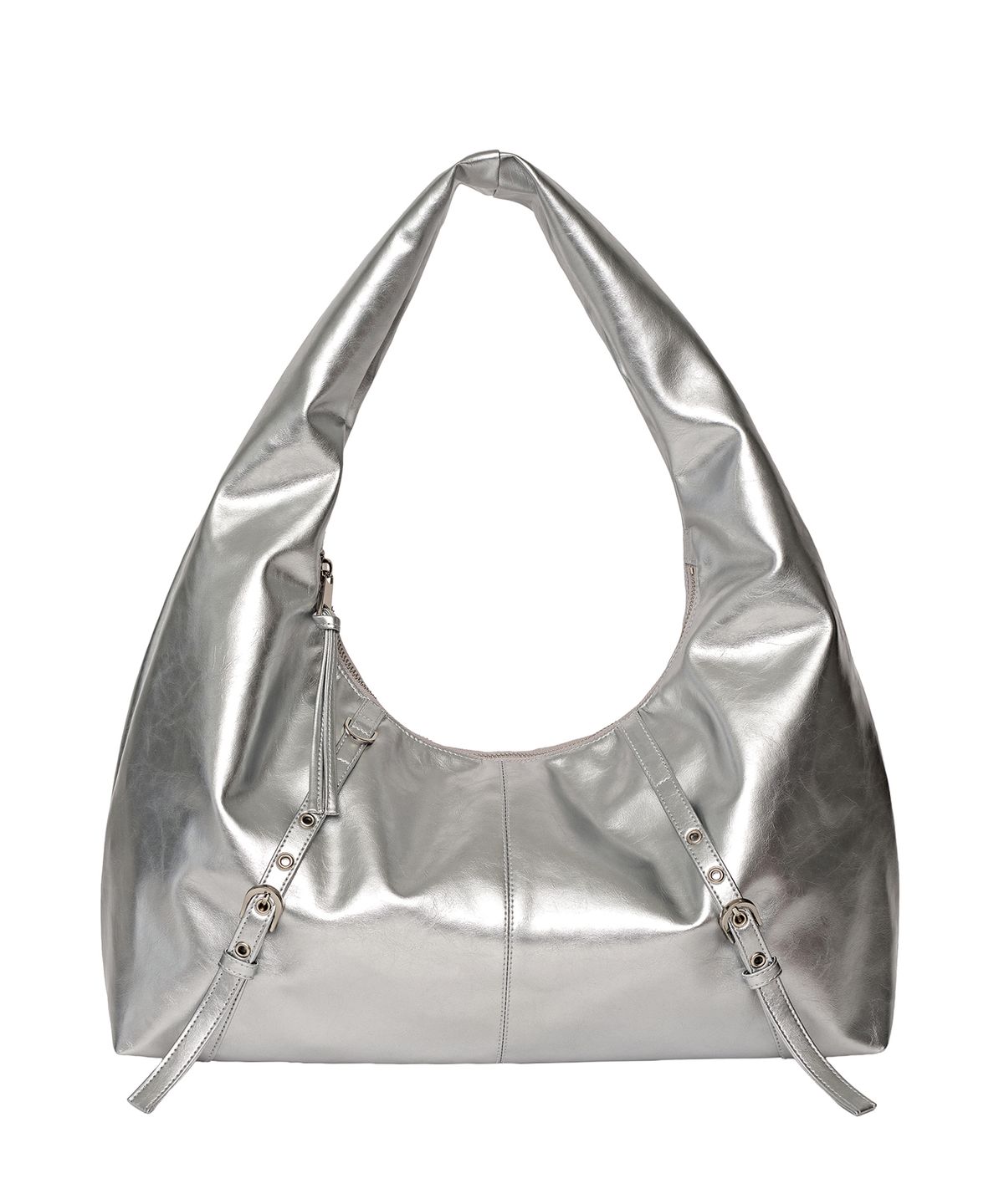 피시아(PICEA) Belted Hobo Bag [Liquid Silver]