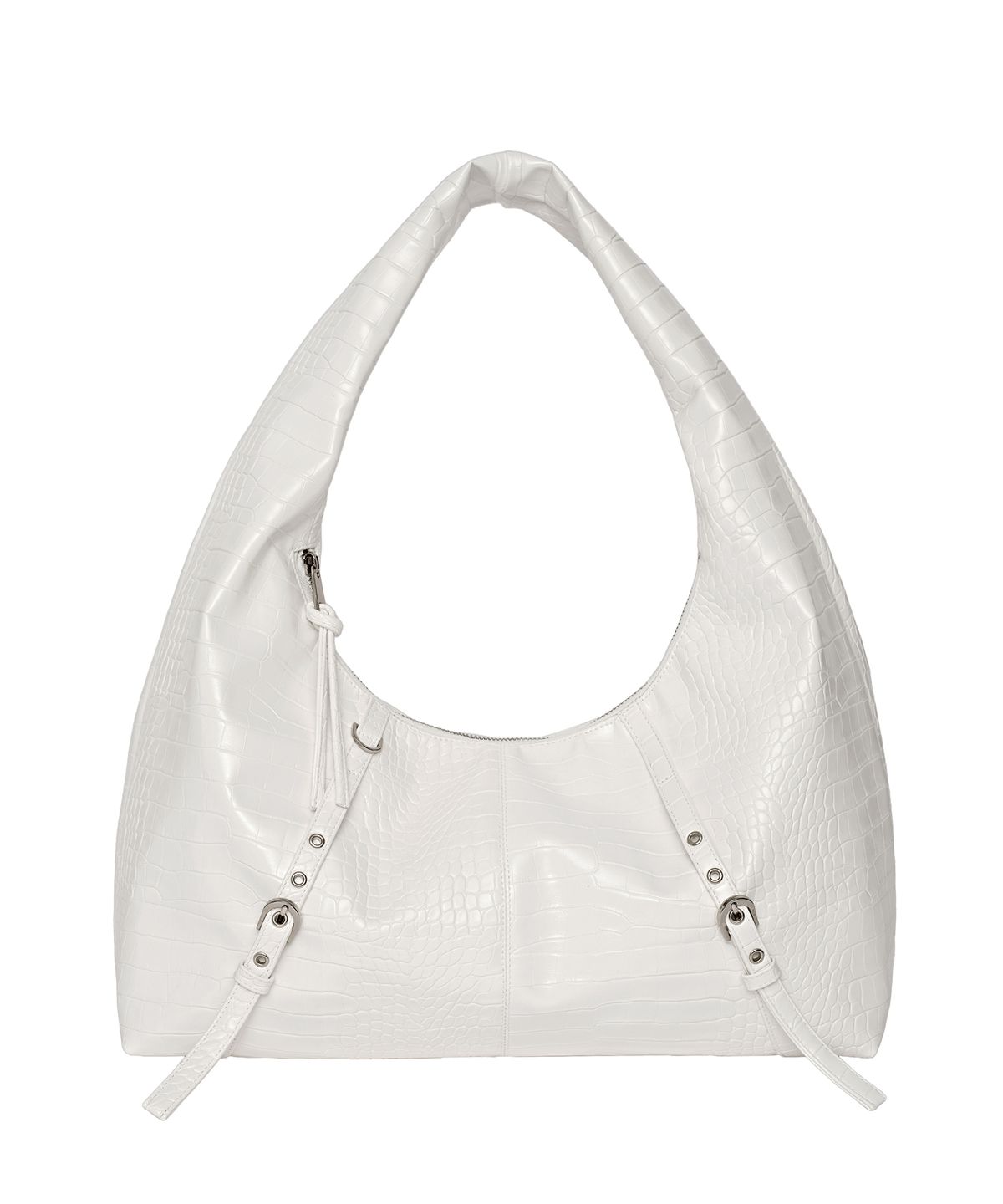 피시아(PICEA) Belted Hobo Bag [Croc White]