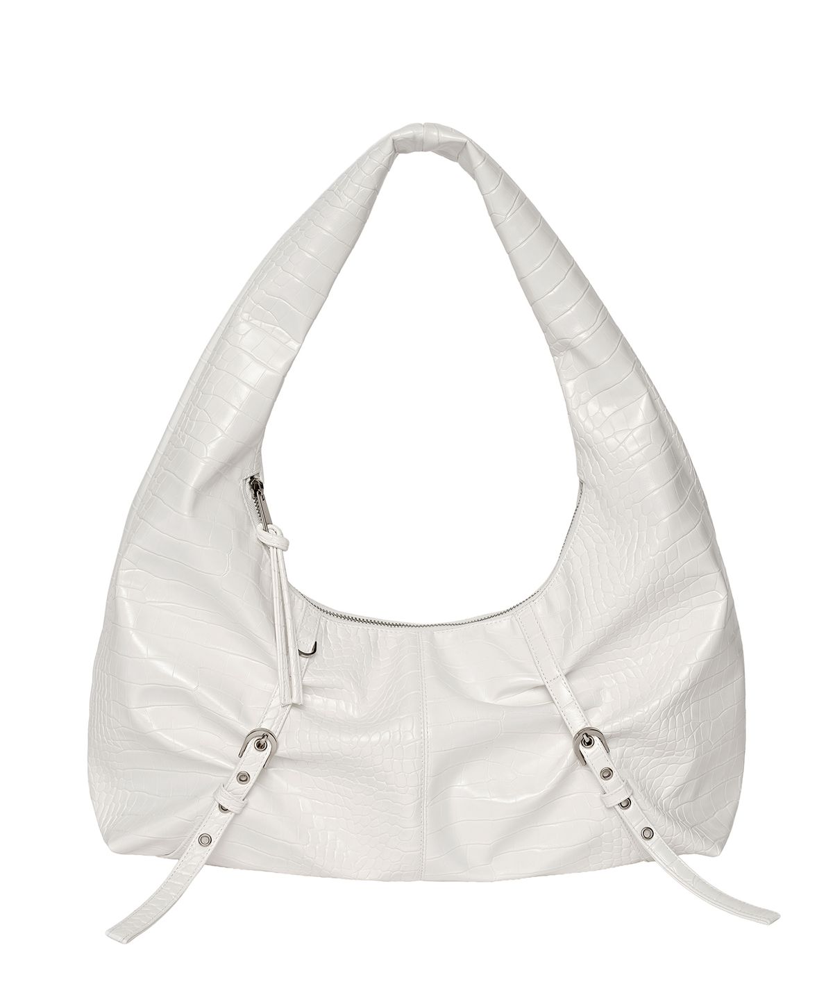 피시아(PICEA) Belted Hobo Bag [Croc White]