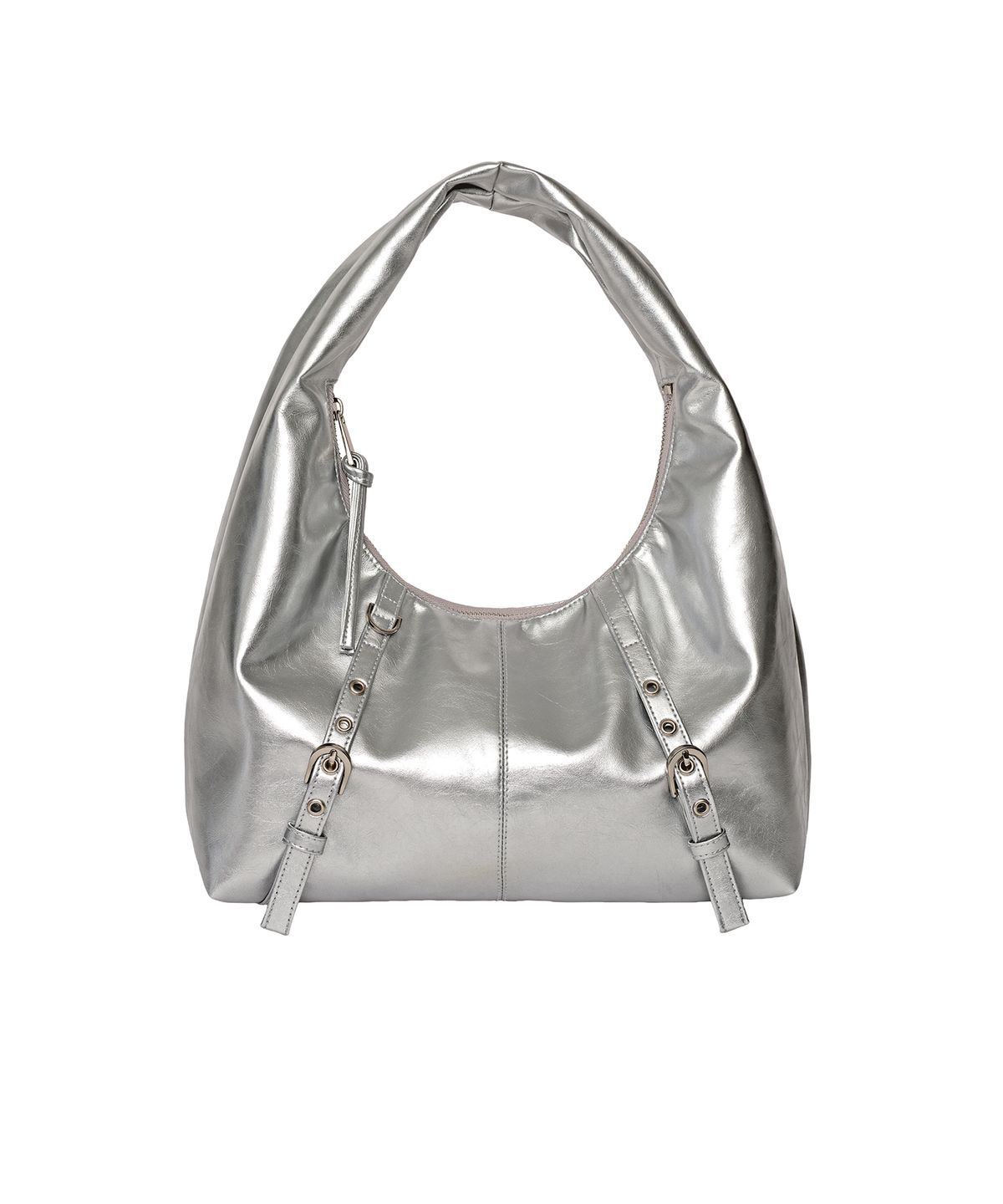 피시아(PICEA) Belted Hobo Mini Bag [Liquid Silver]