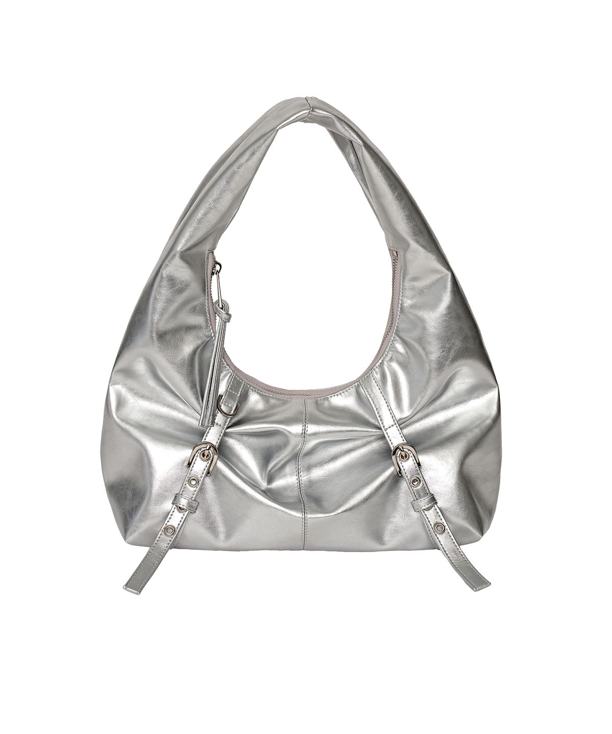 피시아(PICEA) Belted Hobo Mini Bag [Liquid Silver]