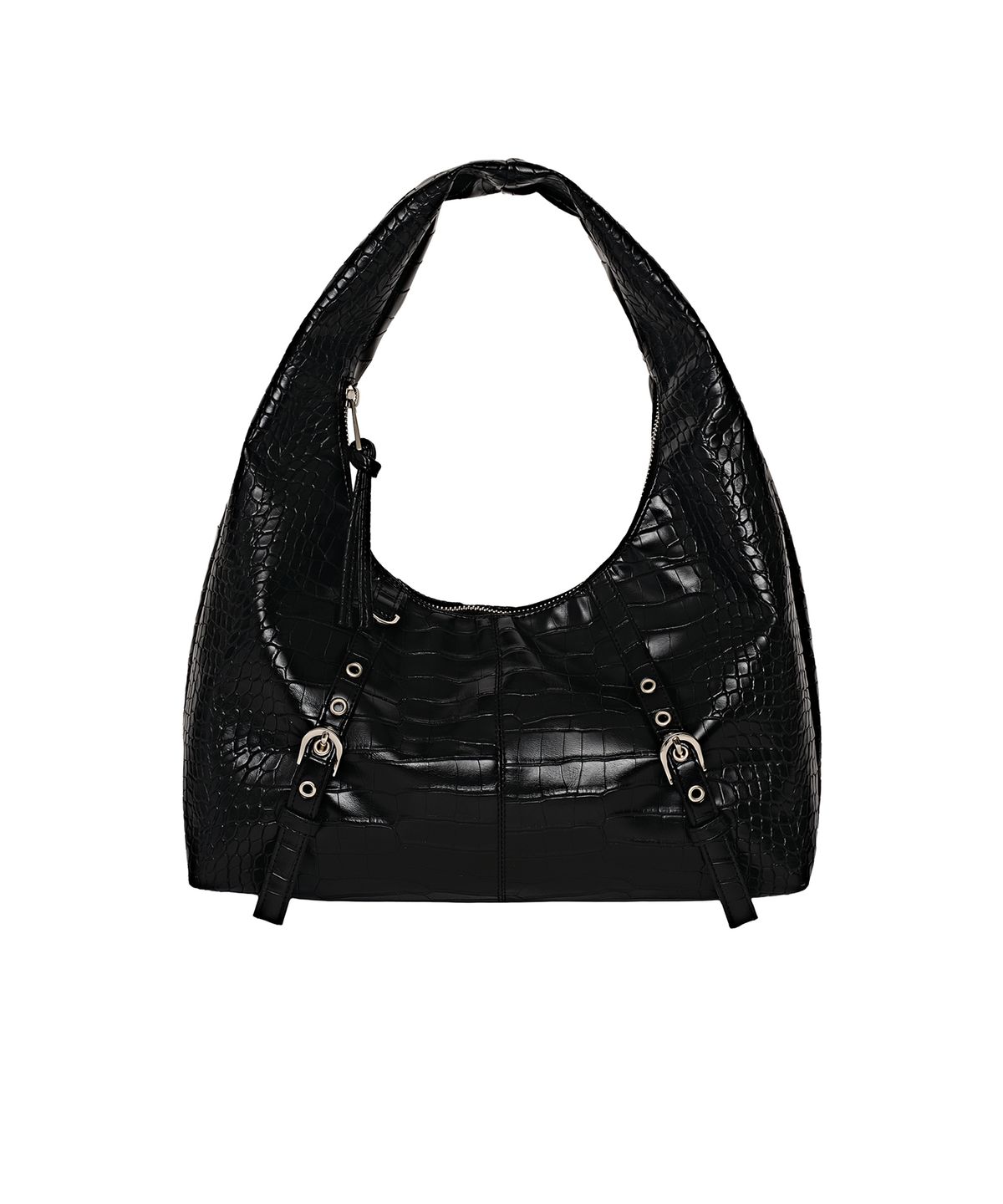 피시아(PICEA) Belted Hobo Mini Bag [Croc Black]