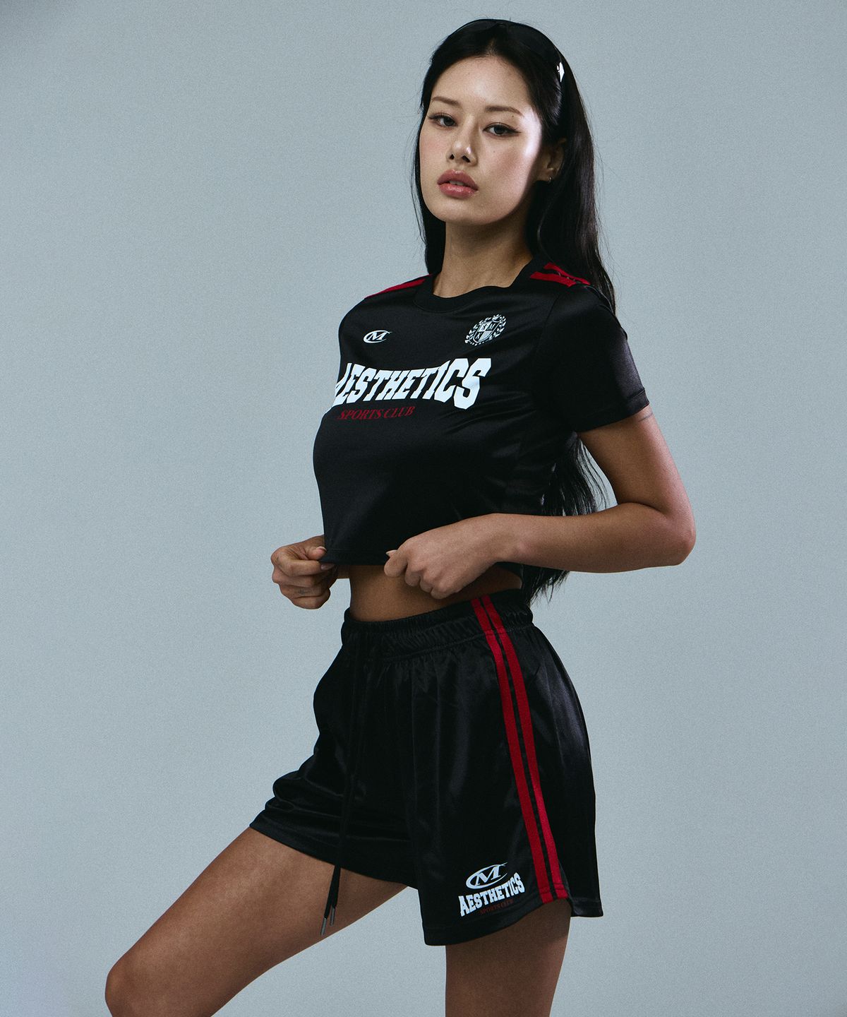 미학(MIHAK) 우먼스 에스테틱 클럽 저지 하프팬츠 (BLACK)