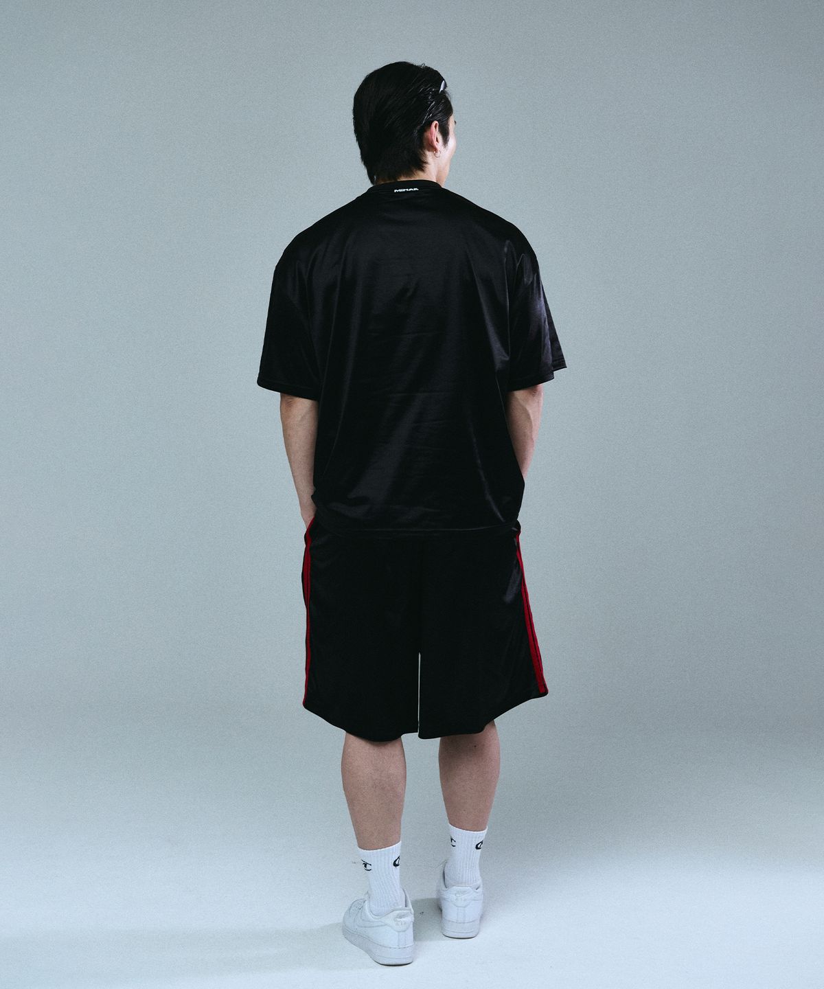 미학(MIHAK) 에스테틱 클럽 저지 하프팬츠 (BLACK)