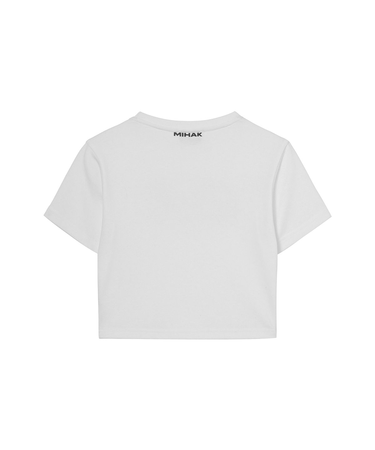 미학(MIHAK) 모션 빅 로고 크롭 티셔츠 (WHITE)