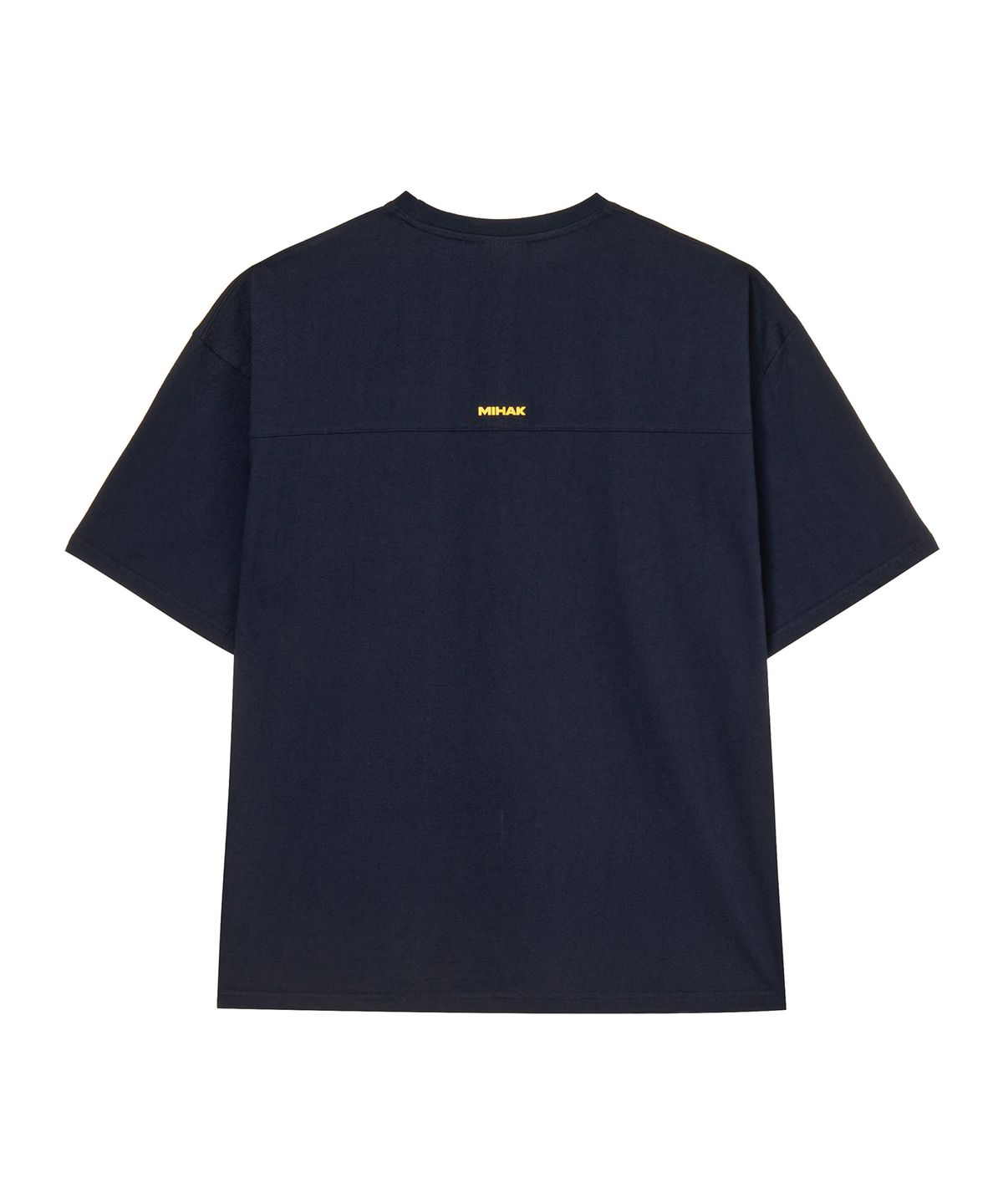 미학(MIHAK) 심볼 빅 로고 오버핏 티셔츠 (NAVY)