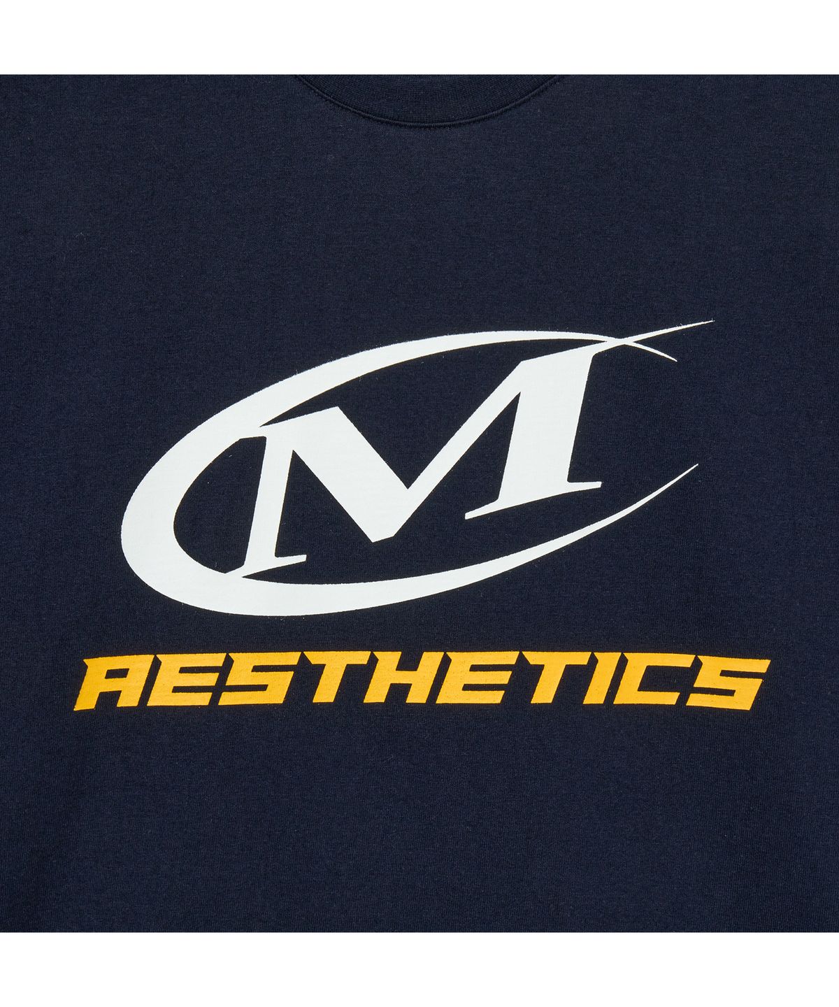 미학(MIHAK) 심볼 빅 로고 오버핏 티셔츠 (NAVY)