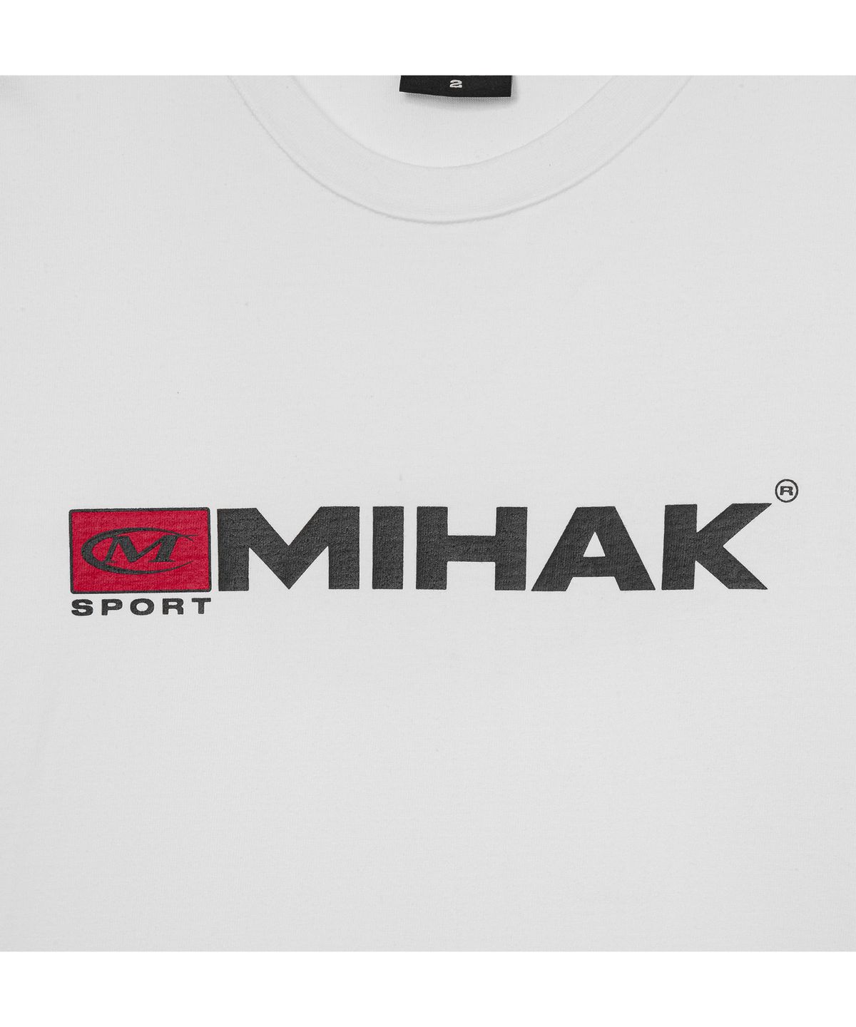미학(MIHAK) 스포츠 엠블럼 오버핏 티셔츠 (WHITE)