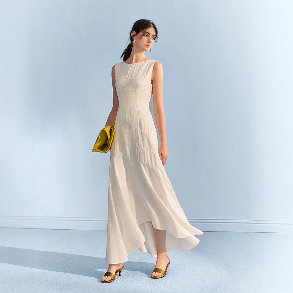 와이와이아이엠(YYIAM) YY_Waist seaside white dress
