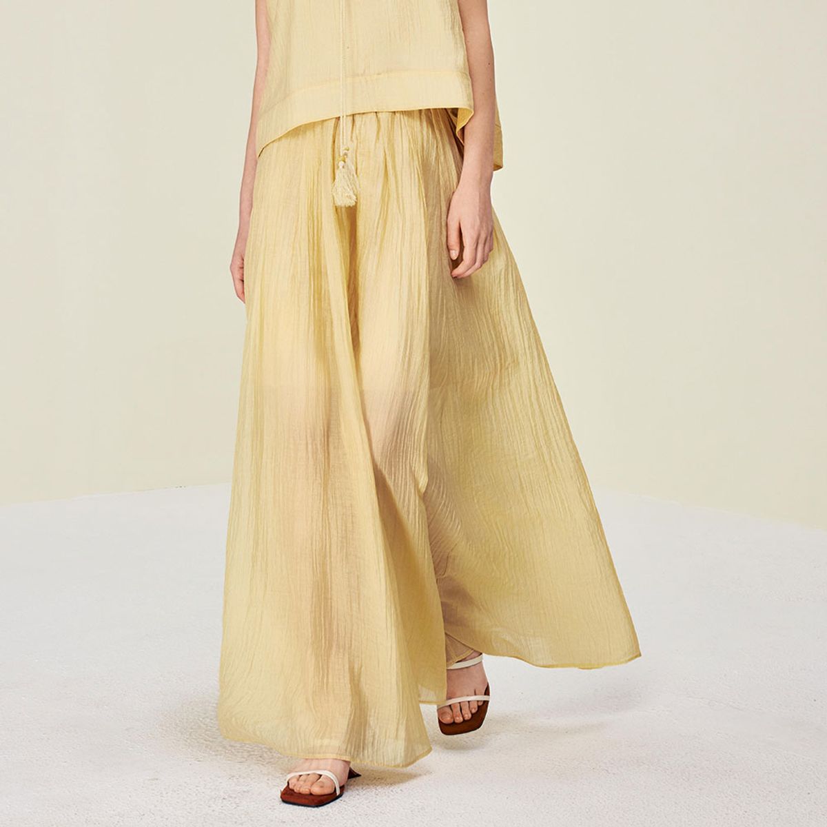 와이와이아이엠(YYIAM) YY_Loose fringe skirt_2color