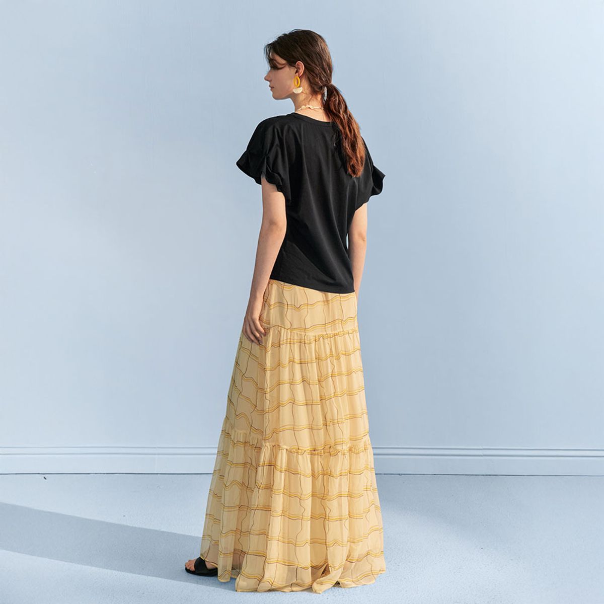 와이와이아이엠(YYIAM) YY_Stripe print design skirt