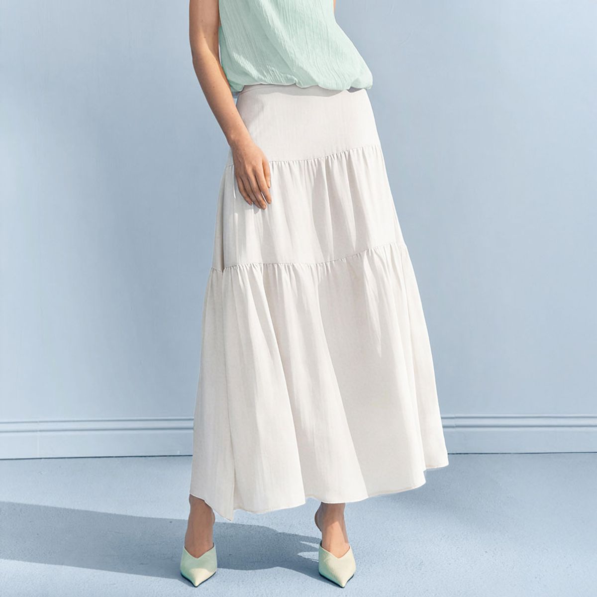 와이와이아이엠(YYIAM) YY_A-line cake skirt_2color