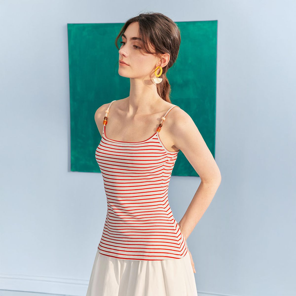 와이와이아이엠(YYIAM) YY_Striped backless camisole_2color