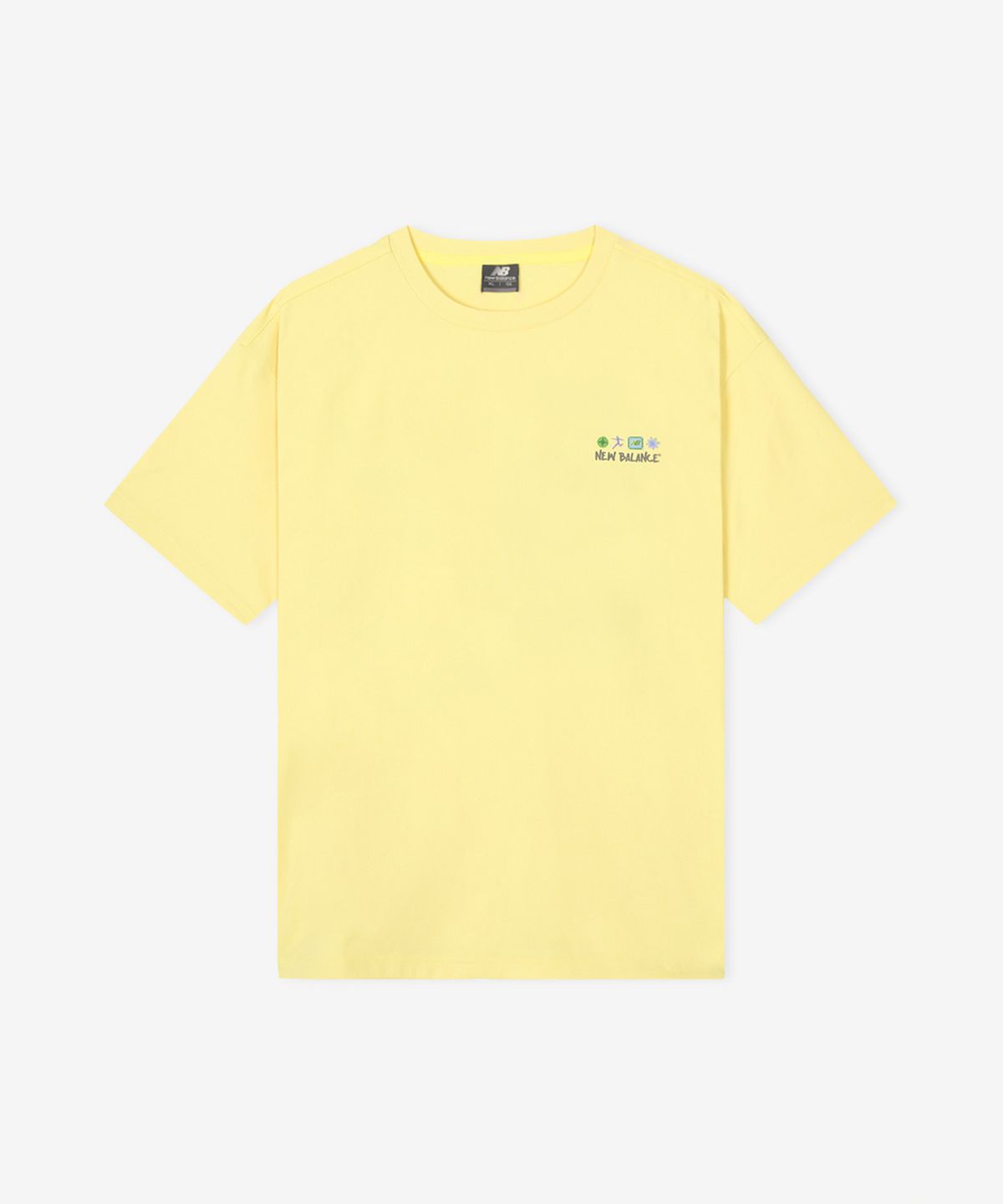 뉴발란스(NEW BALANCE) NBNEG31643 / UNI 써니 레이니 일러스트 반팔티 (YELLOW)
