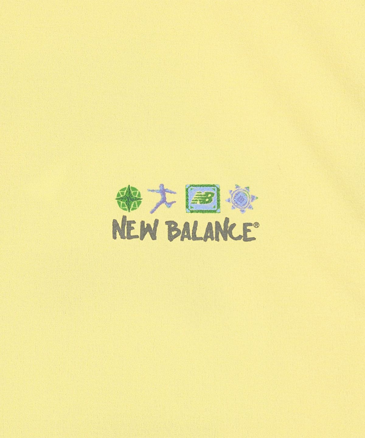 뉴발란스(NEW BALANCE) NBNEG31643 / UNI 써니 레이니 일러스트 반팔티 (YELLOW)