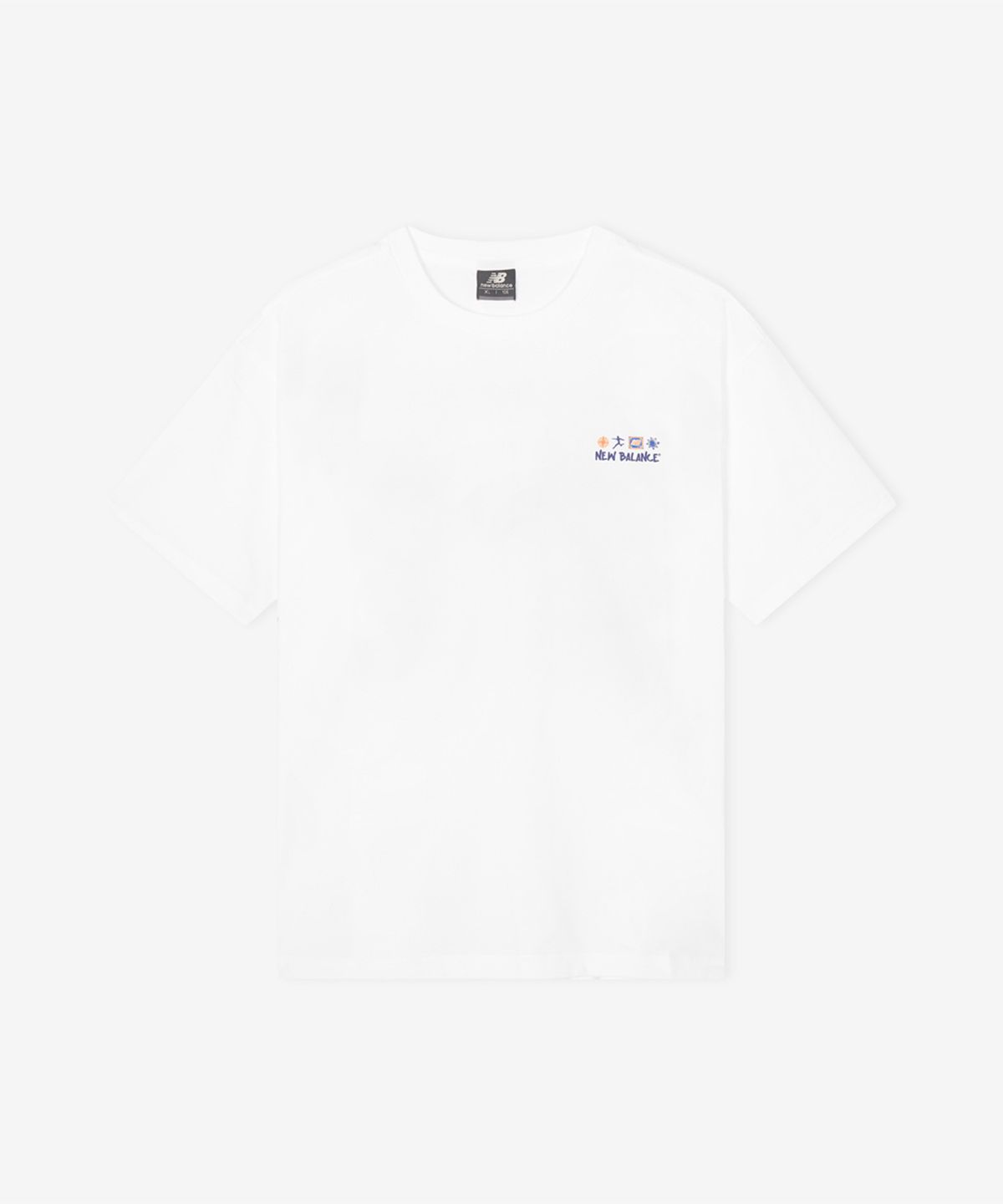 뉴발란스(NEW BALANCE) NBNEG31643 / UNI 써니 레이니 일러스트 반팔티 (WHITE)