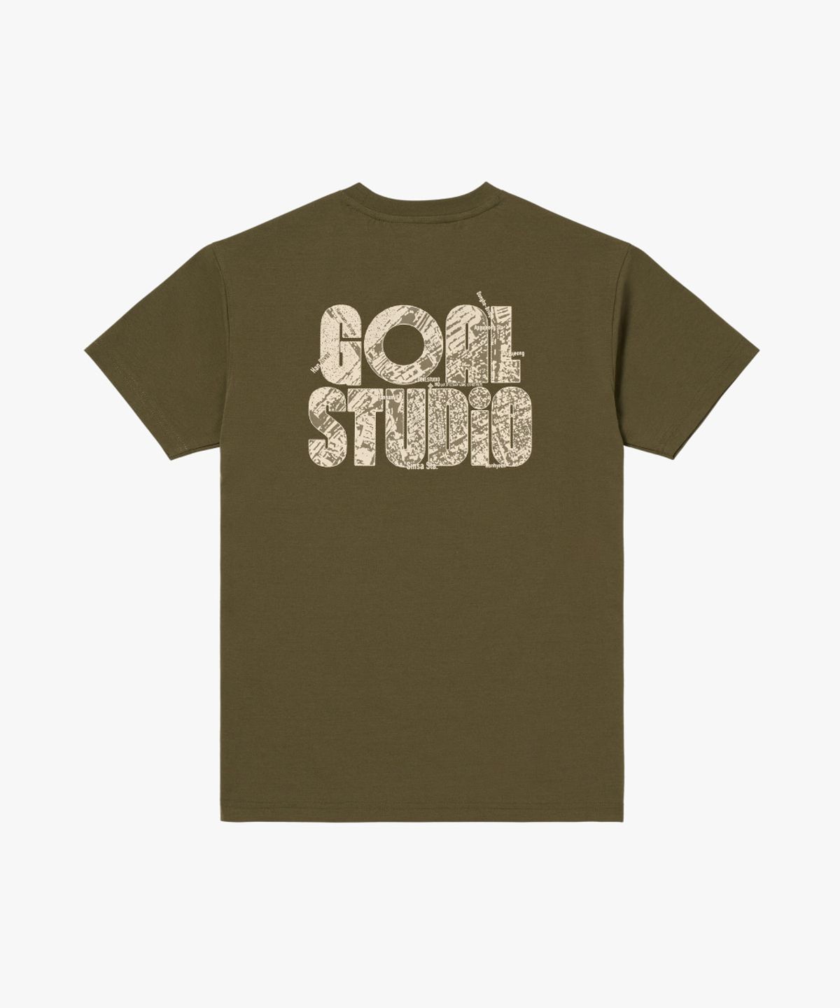 골스튜디오(GOALSTUDIO) MAP LOGO AIRDRY TEE-OLIVE GREEN