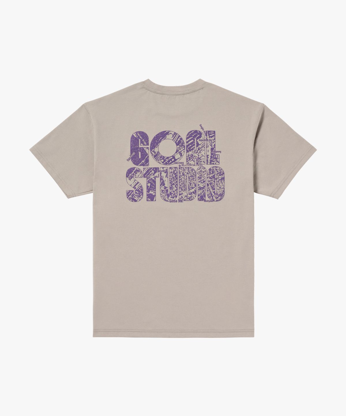 골스튜디오(GOALSTUDIO) MAP LOGO AIRDRY TEE-BEIGE