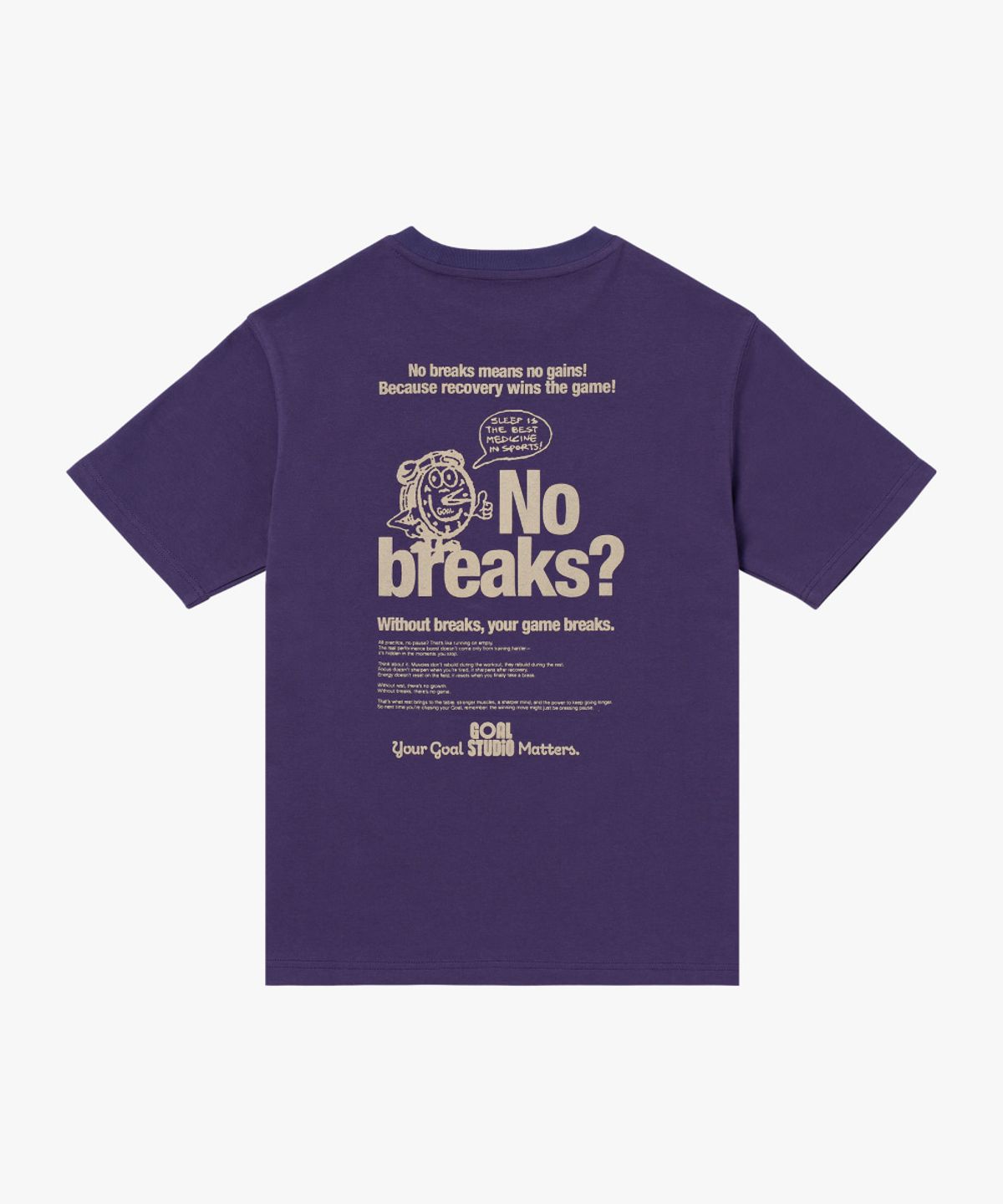 골스튜디오(GOALSTUDIO) NO BREAKS AIRMESH TEE-PURPLE