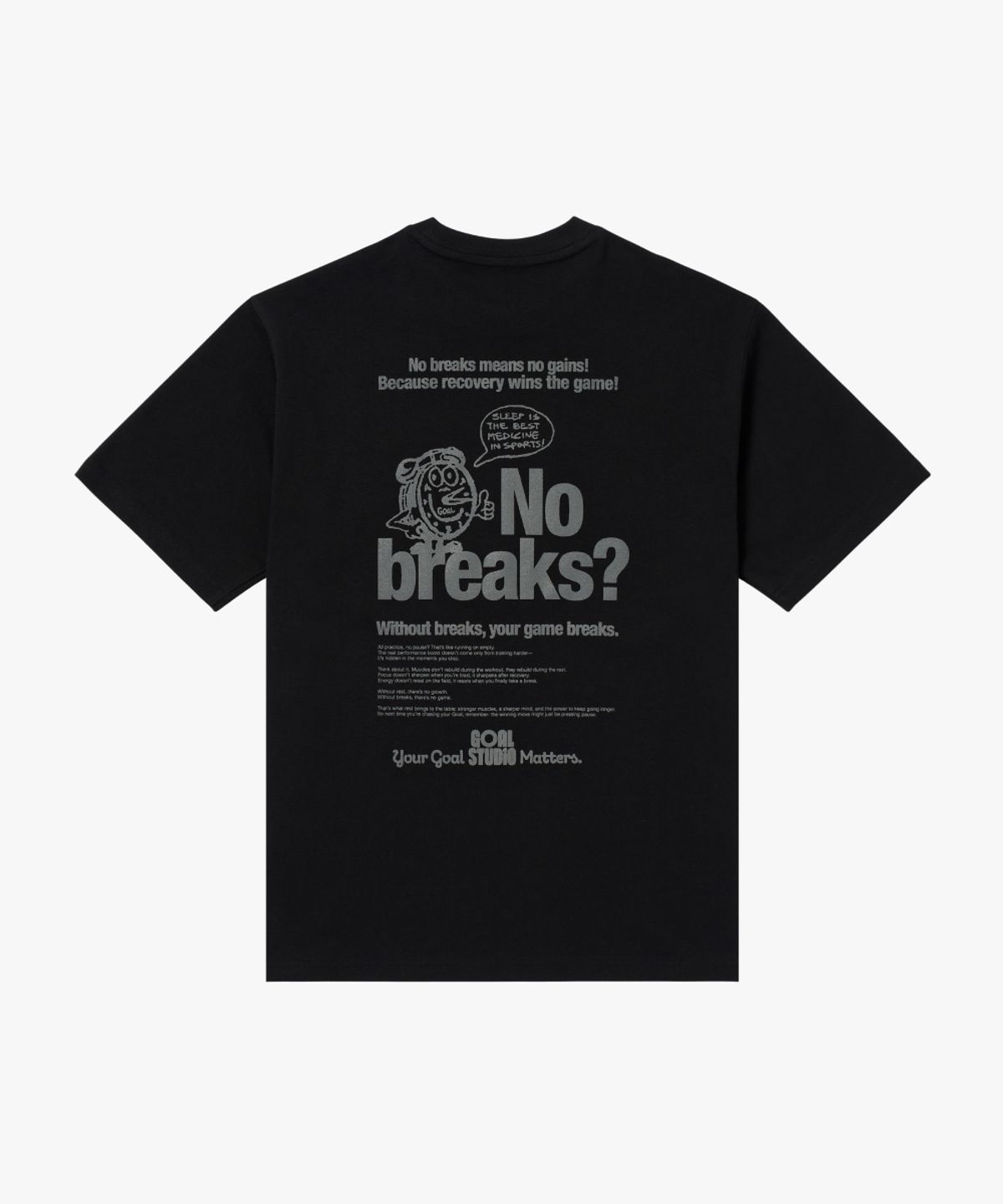골스튜디오(GOALSTUDIO) NO BREAKS AIRMESH TEE-BLACK