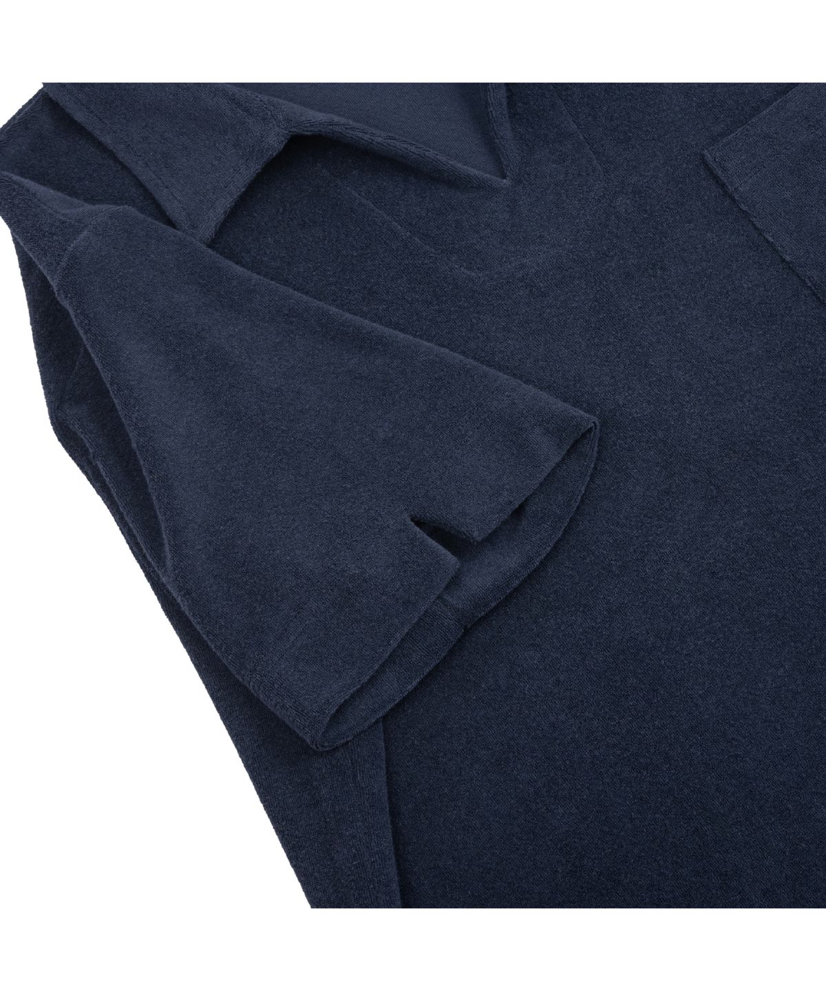 세러데이 레저 클럽(SATURDAY LEISURE CLUB) Leisure Terry Open Collar Polo Shirt - Dark Navy