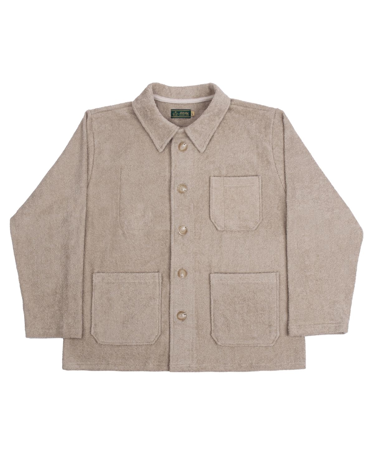 세러데이 레저 클럽(SATURDAY LEISURE CLUB) [테리 타올] Leisure Double-Face Terry Chore Shirt Jacket - Beige