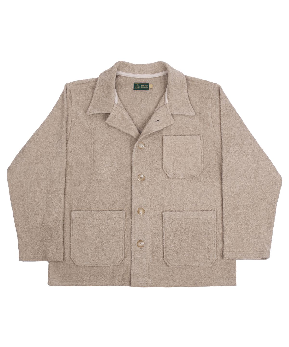 세러데이 레저 클럽(SATURDAY LEISURE CLUB) [테리 타올] Leisure Double-Face Terry Chore Shirt Jacket - Beige