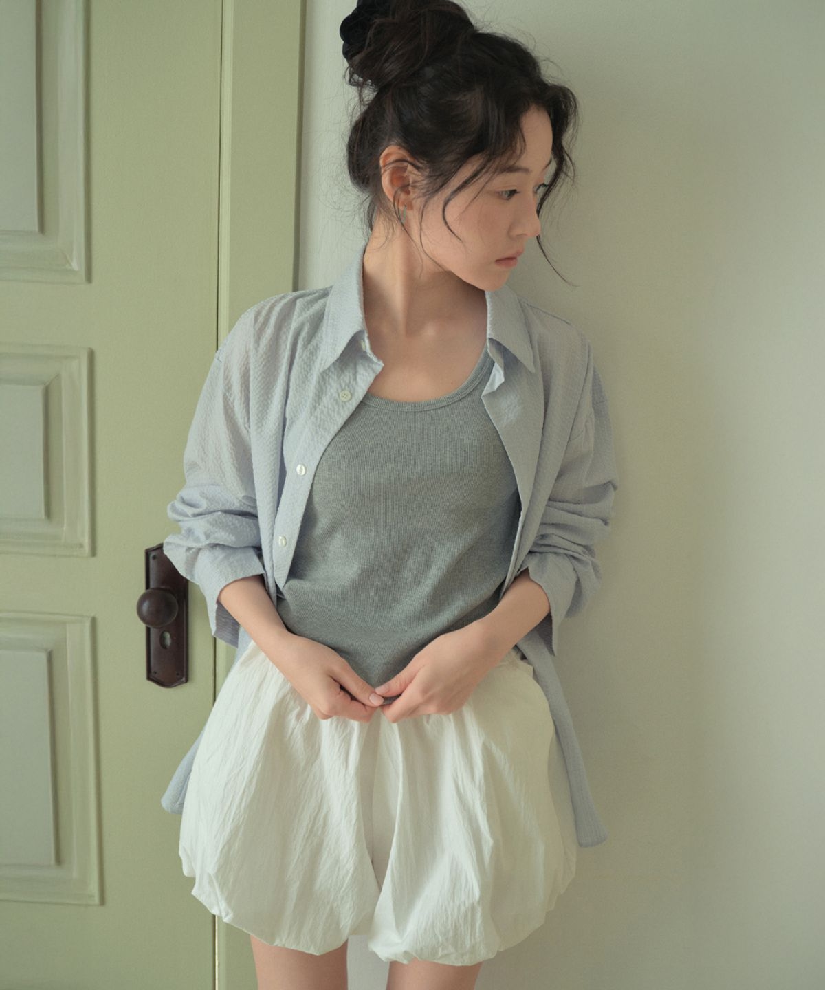 웬즈데이오아시스 포 우먼(WEDNESDAYOASISFORWOMEN) 슈가 펌킨 쇼츠_IVORY(WB6PT25)