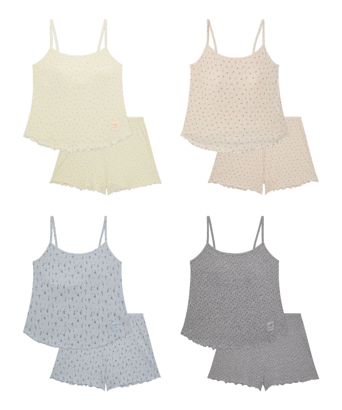 휘게 언더웨어(HYGGE UNDERWEAR) 블라썸 캐미솔 세트 - 4Colors