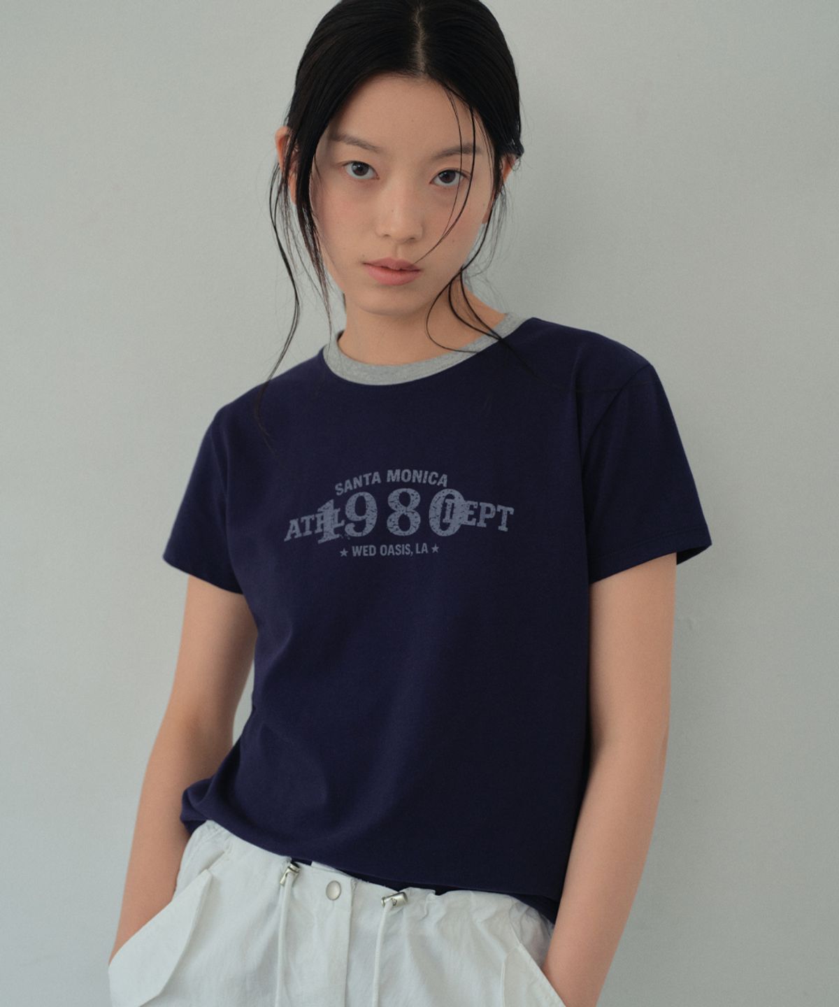 웬즈데이오아시스 포 우먼(WEDNESDAYOASISFORWOMEN) 스토퍼 셔링 나일론 팬츠_IVORY(WB6PT26)