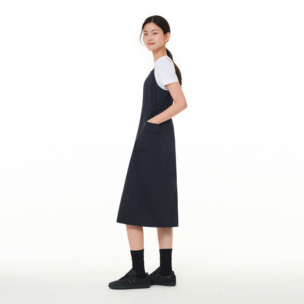 안다르(ANDAR) 드로우 스트링 롱 원피스