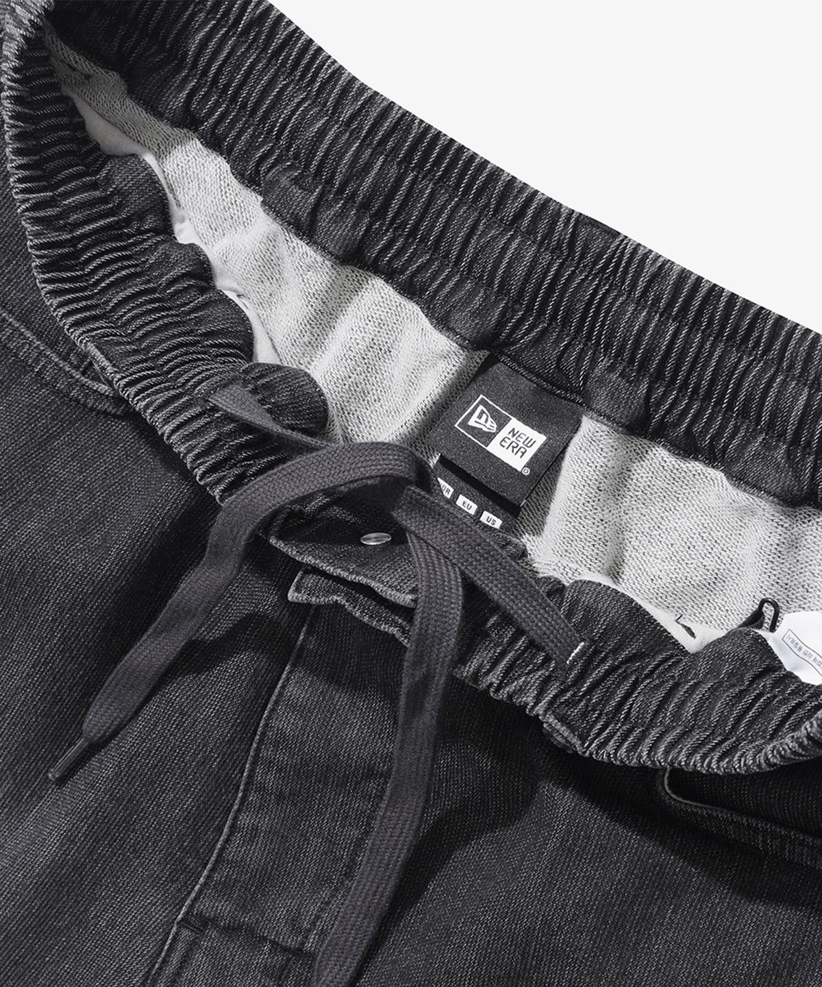 뉴에라(NEW ERA) 워시드 스웨트 버뮤다 팬츠 블랙