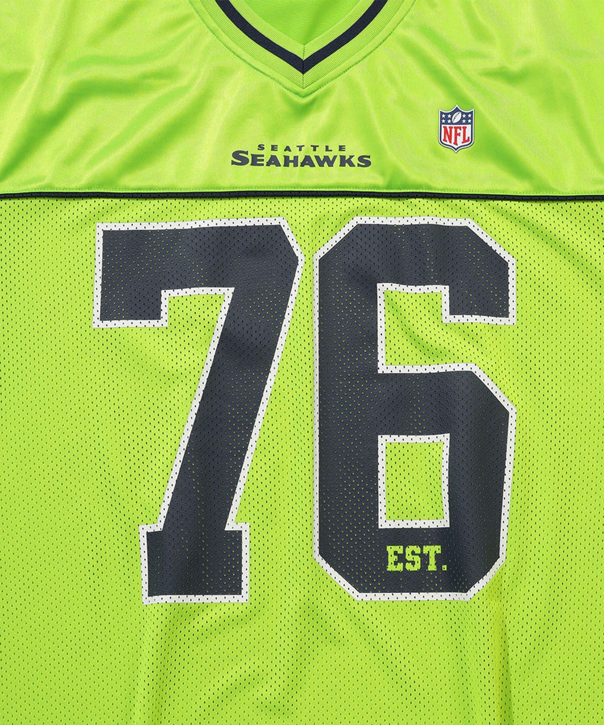 뉴에라(NEW ERA) NFL 시애틀 시호크스 팬 웨어 티셔츠 네온 그린