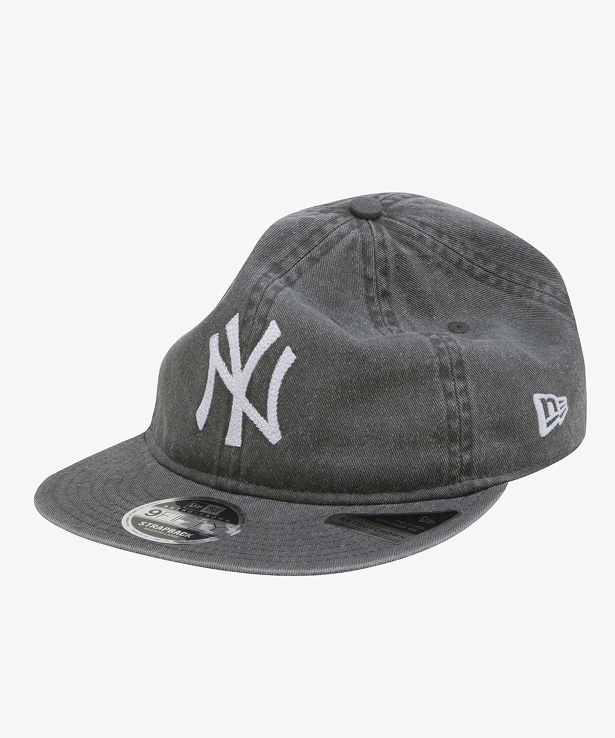 뉴에라(NEW ERA) MLB 뉴욕 양키스 피그먼트 워시드 레트로 크라운 스트랩백 블랙