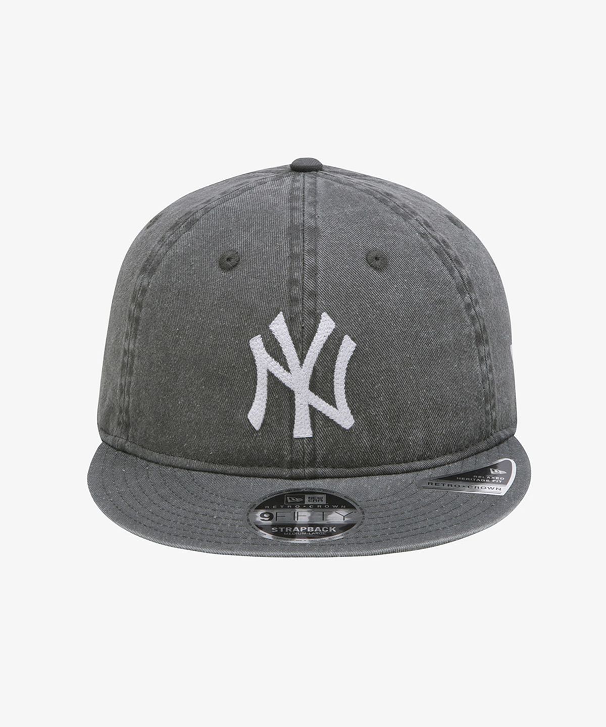 뉴에라(NEW ERA) MLB 뉴욕 양키스 피그먼트 워시드 레트로 크라운 스트랩백 블랙