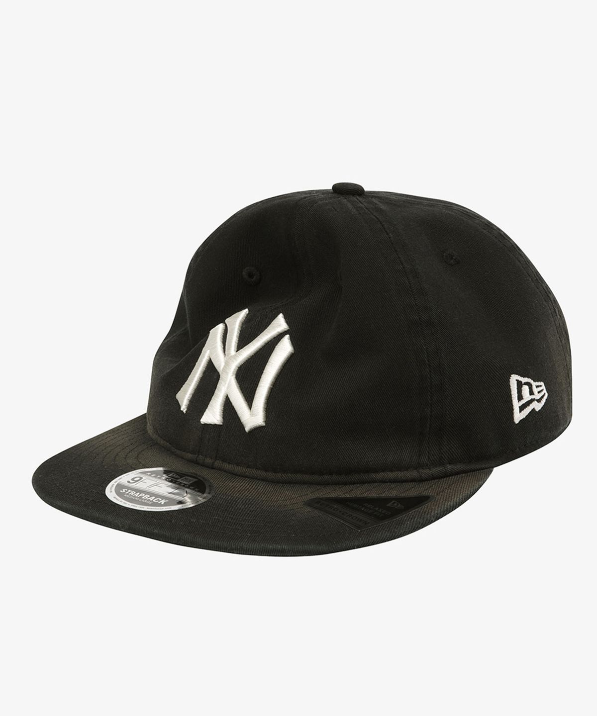뉴에라(NEW ERA) MLB 뉴욕 양키스 페이디드 워싱 레트로 크라운 스트랩백 블랙