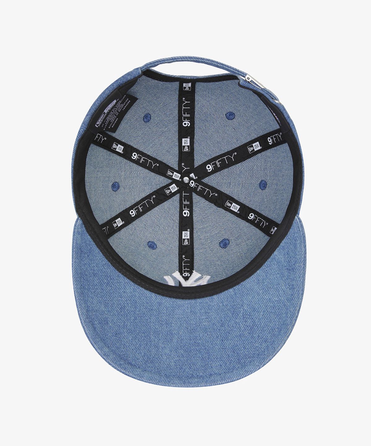 뉴에라(NEW ERA) MLB 뉴욕 양키스 데님 베이직 레트로 크라운 스트랩백 블루