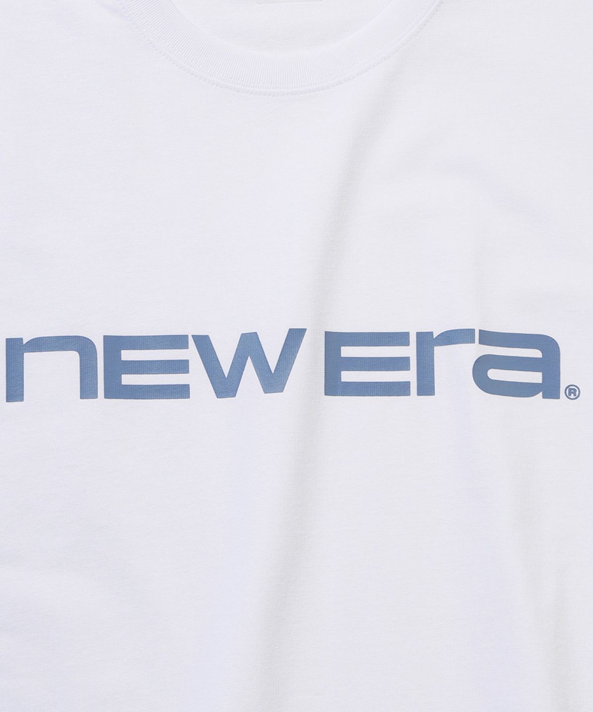 뉴에라(NEW ERA) 워드마크 로고 베이직 티셔츠 화이트