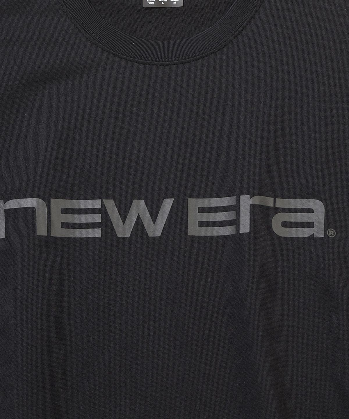 뉴에라(NEW ERA) 워드마크 로고 베이직 티셔츠 블랙
